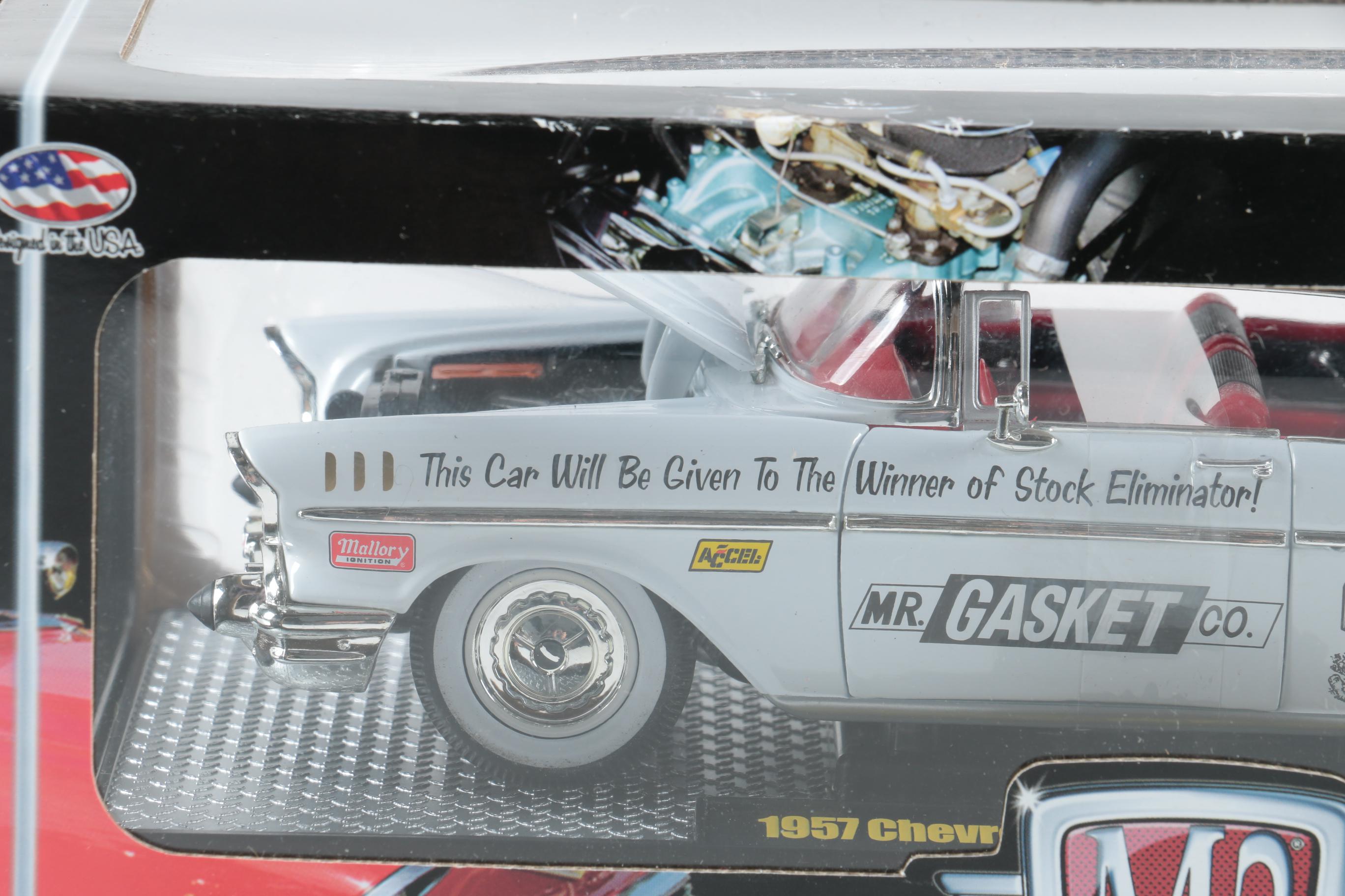 Pair of 1957 Style Chevrolet Die-Cast Cars by M2 Machines