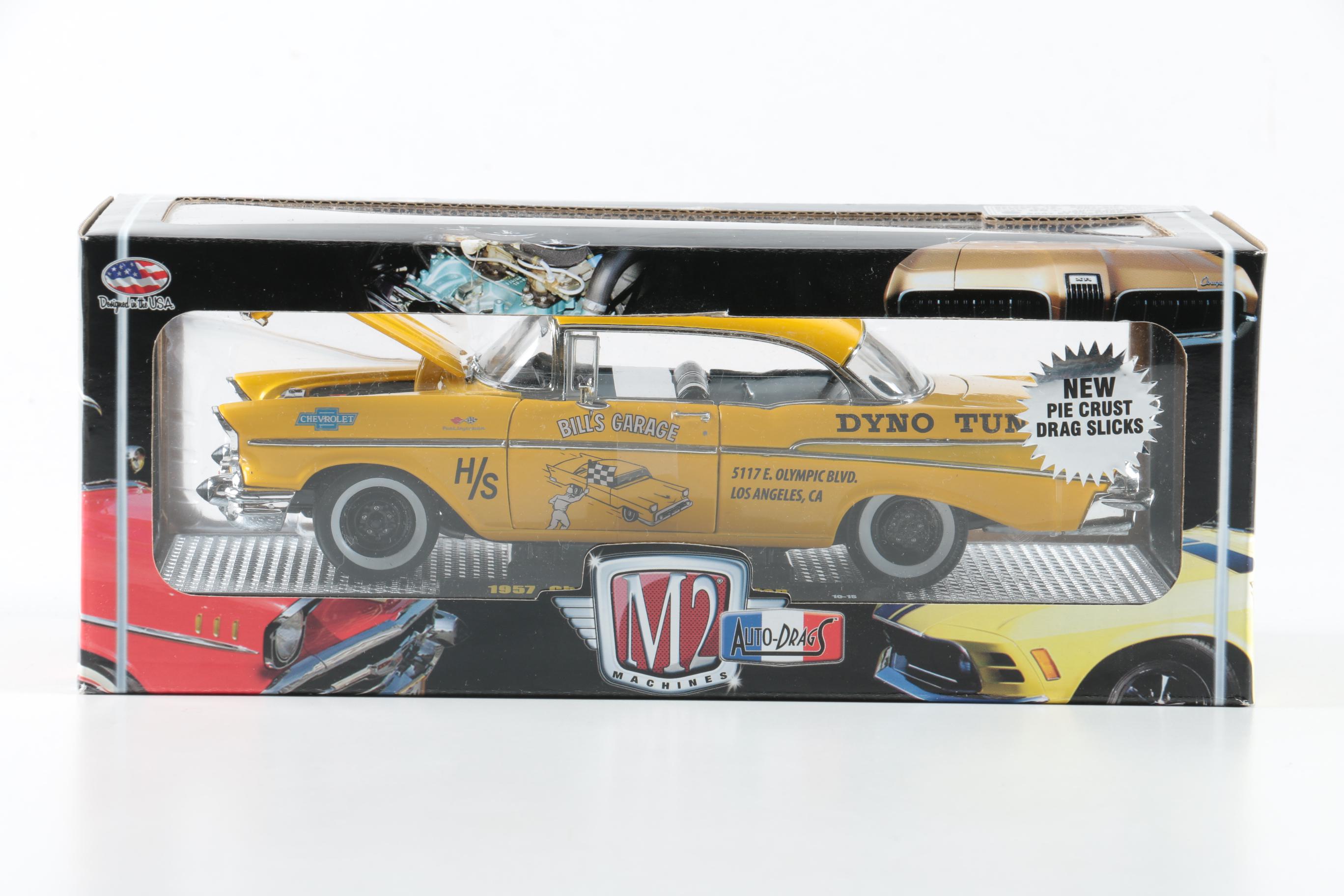 Pair of 1957 Style Chevrolet Die-Cast Cars by M2 Machines