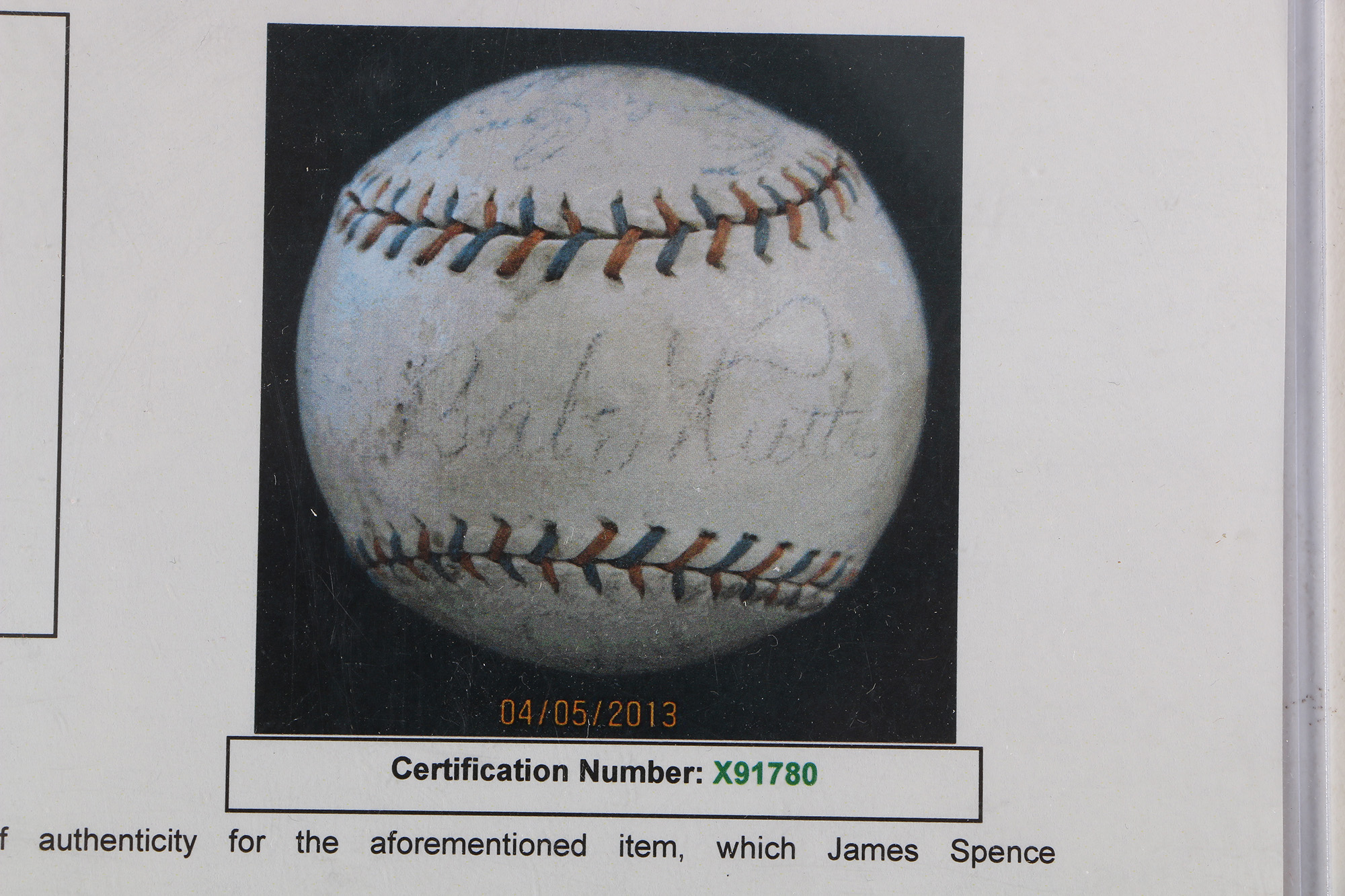 1931 Yankees Signed Baseball Including Babe Ruth and Lou Gehrig