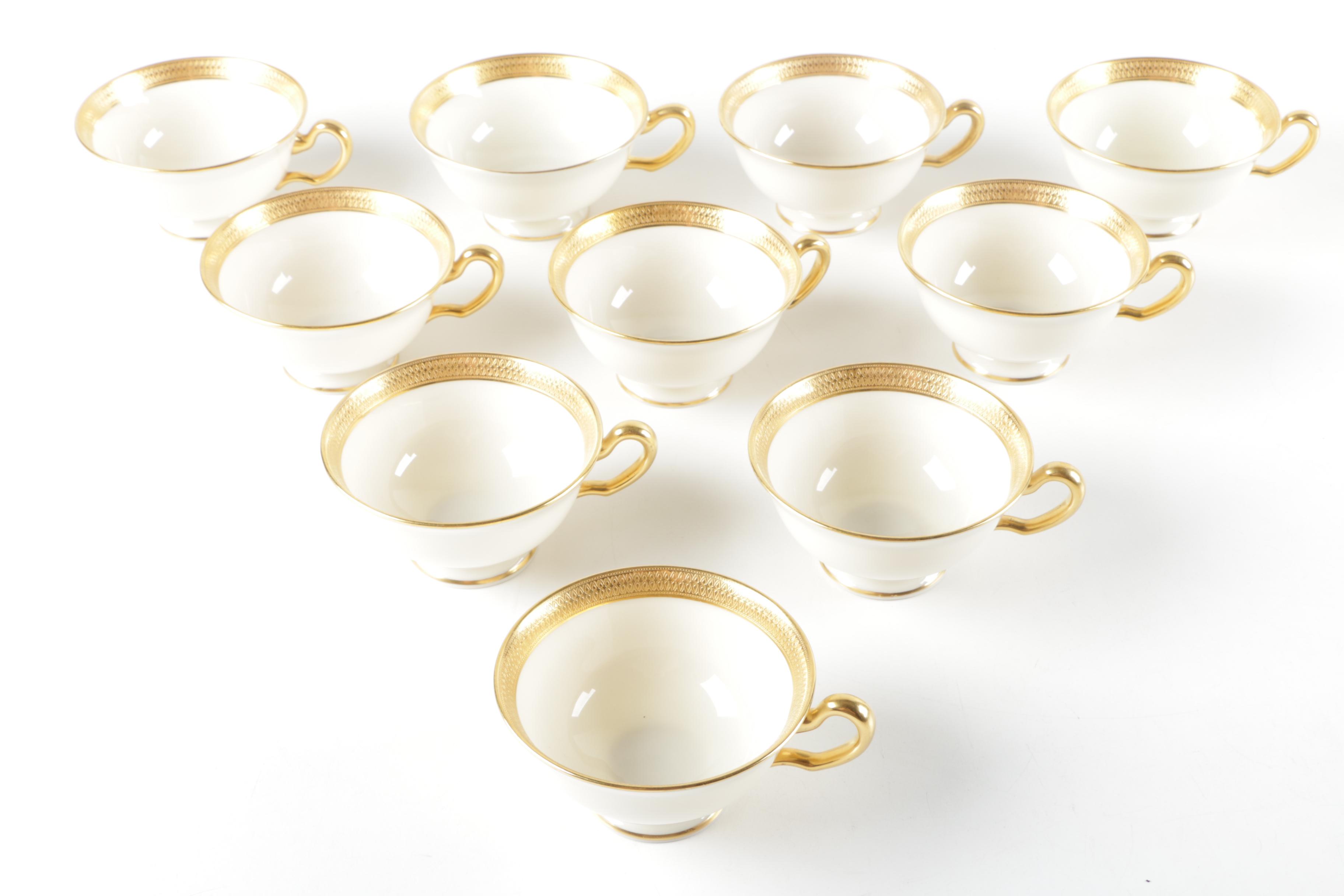 Lenox "Lowell" Teacups and Saucers