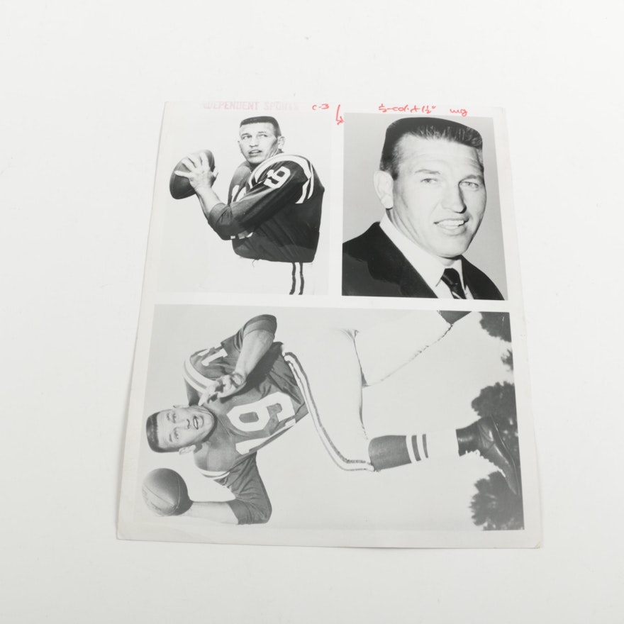 Collection of Black and White Johnny Unitas Photographs