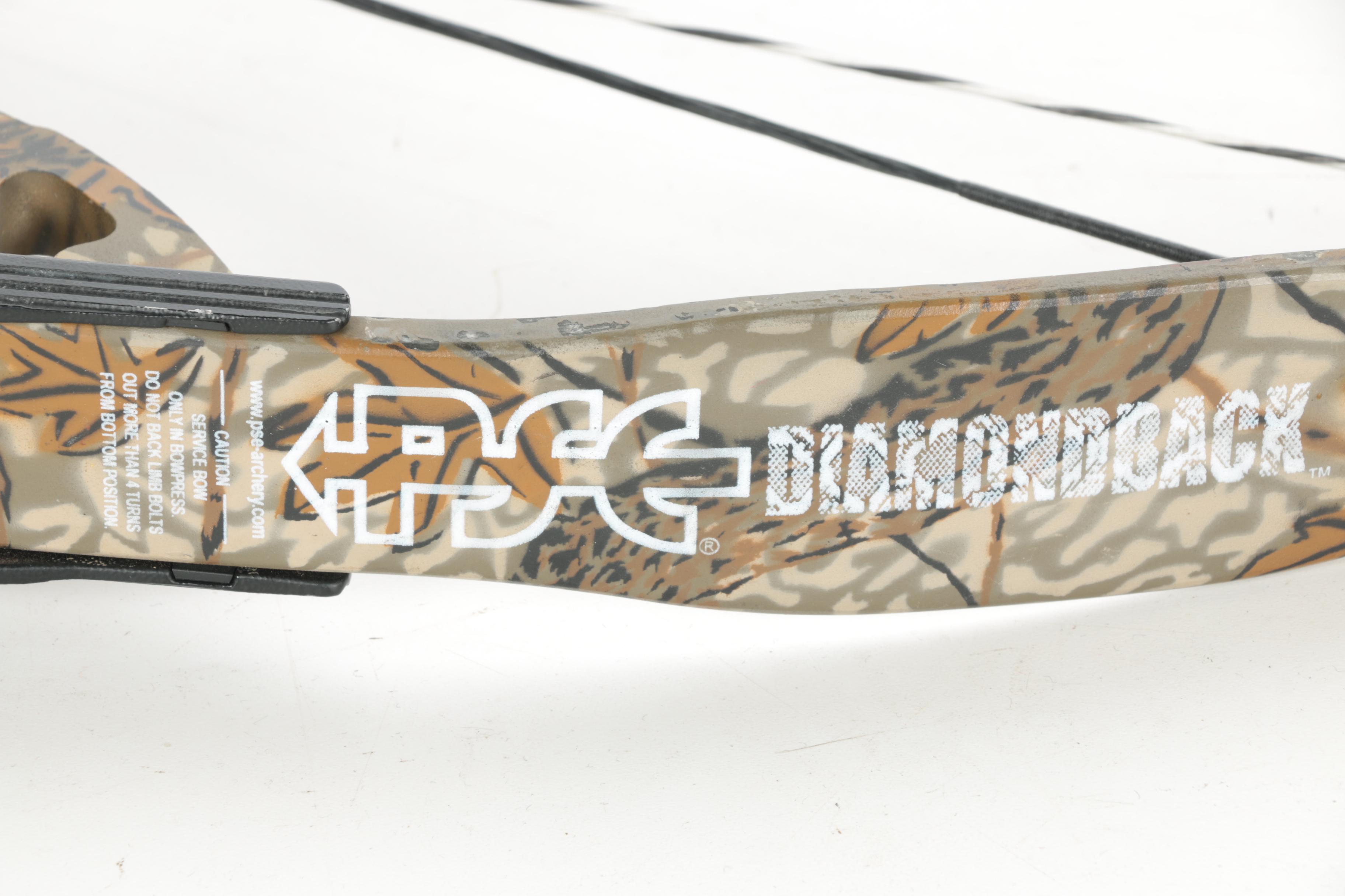 PSE Diamondback Compound Bow with Arrows and Case