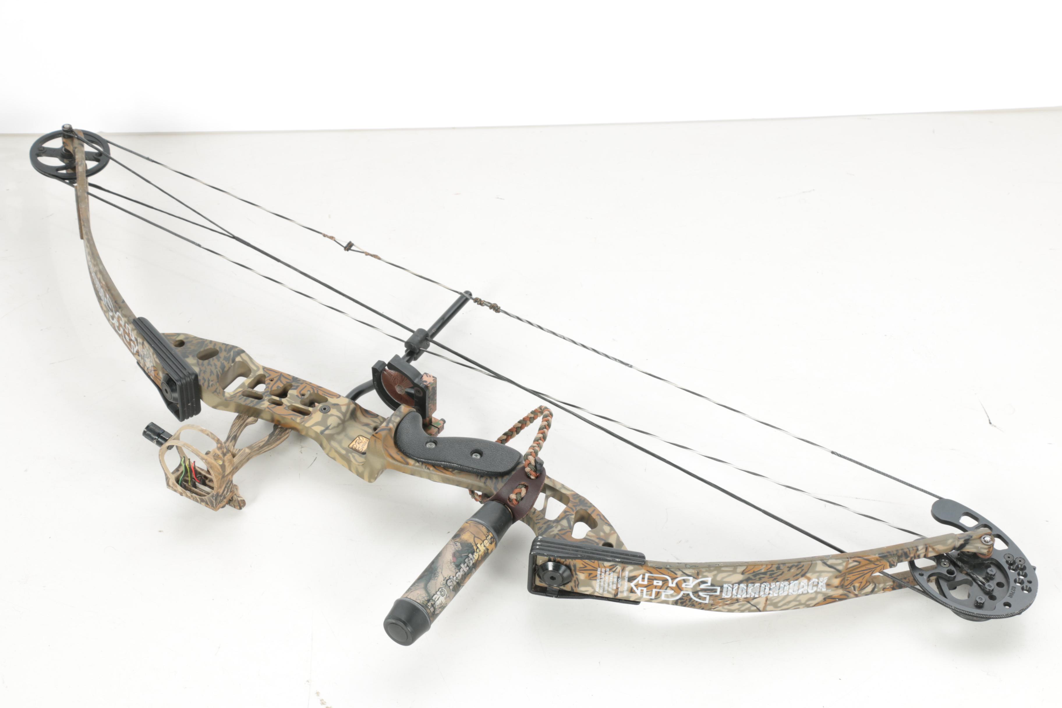 PSE Diamondback Compound Bow with Arrows and Case