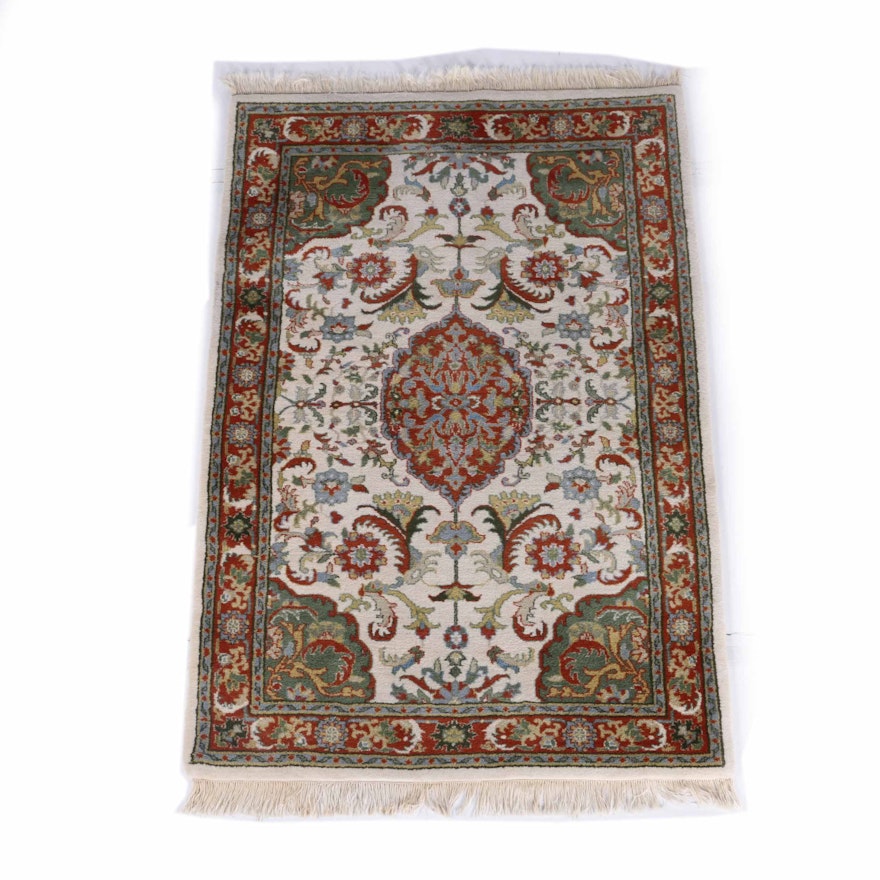 Hand-Knotted Agrippa Indian Persian-Style Accent Rug