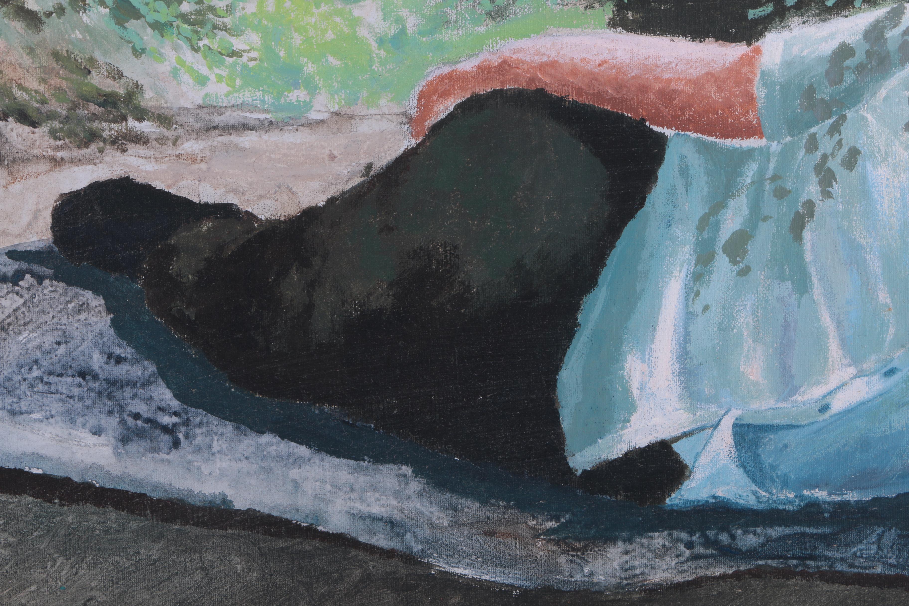 Oil Painting of Sleeping Man