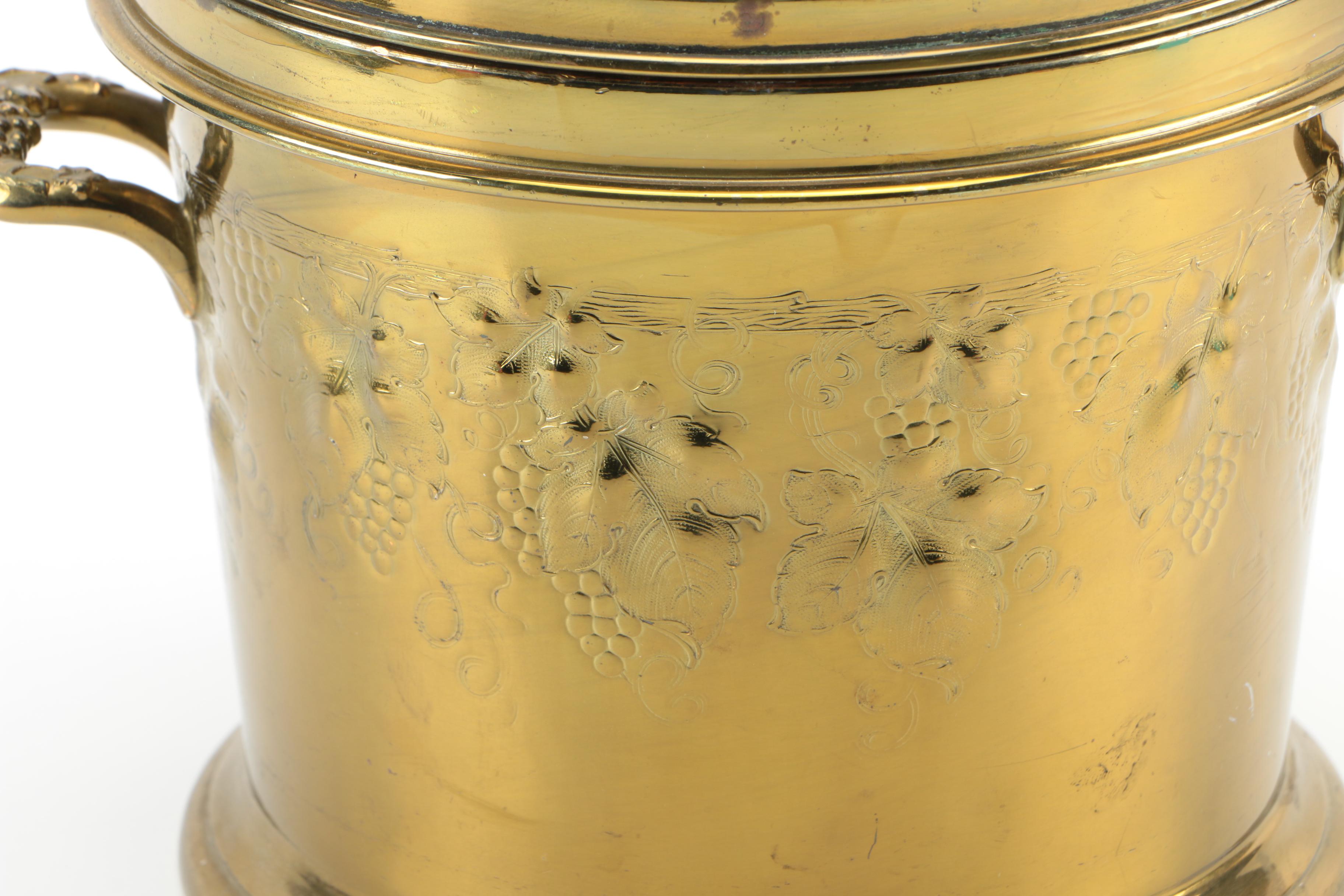 Bernard Rice's Sons Apollo Electro-Plated Brass Ice Bucket