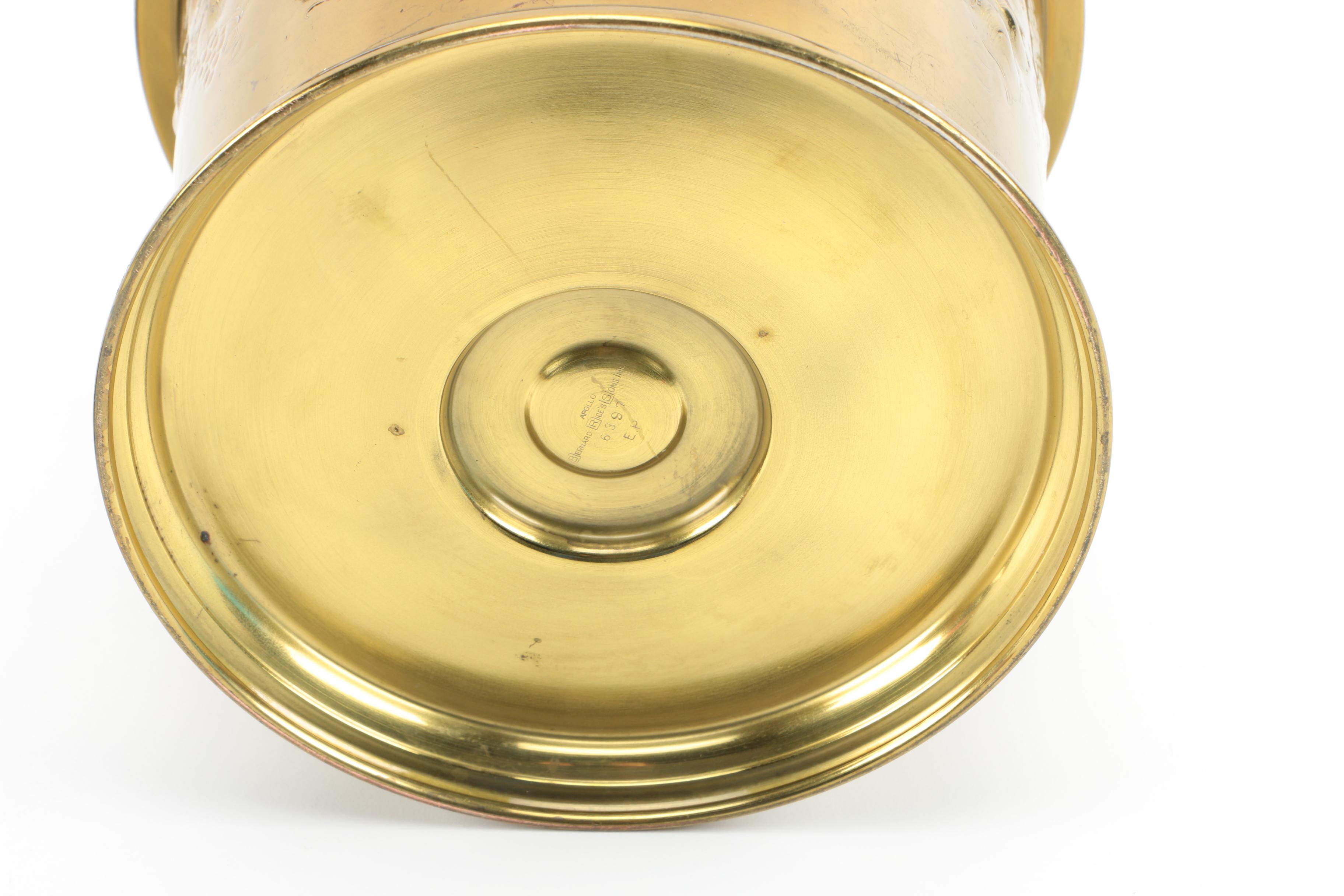 Bernard Rice's Sons Apollo Electro-Plated Brass Ice Bucket