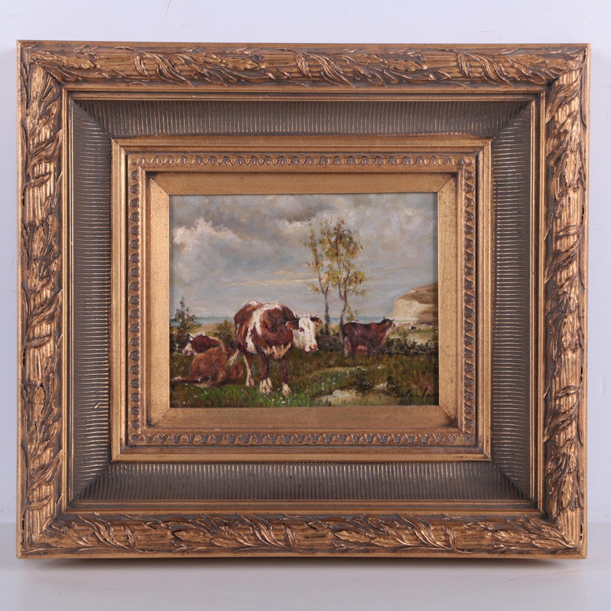 Contemporary Pastoral Landscape Oil Painting on Canvas
