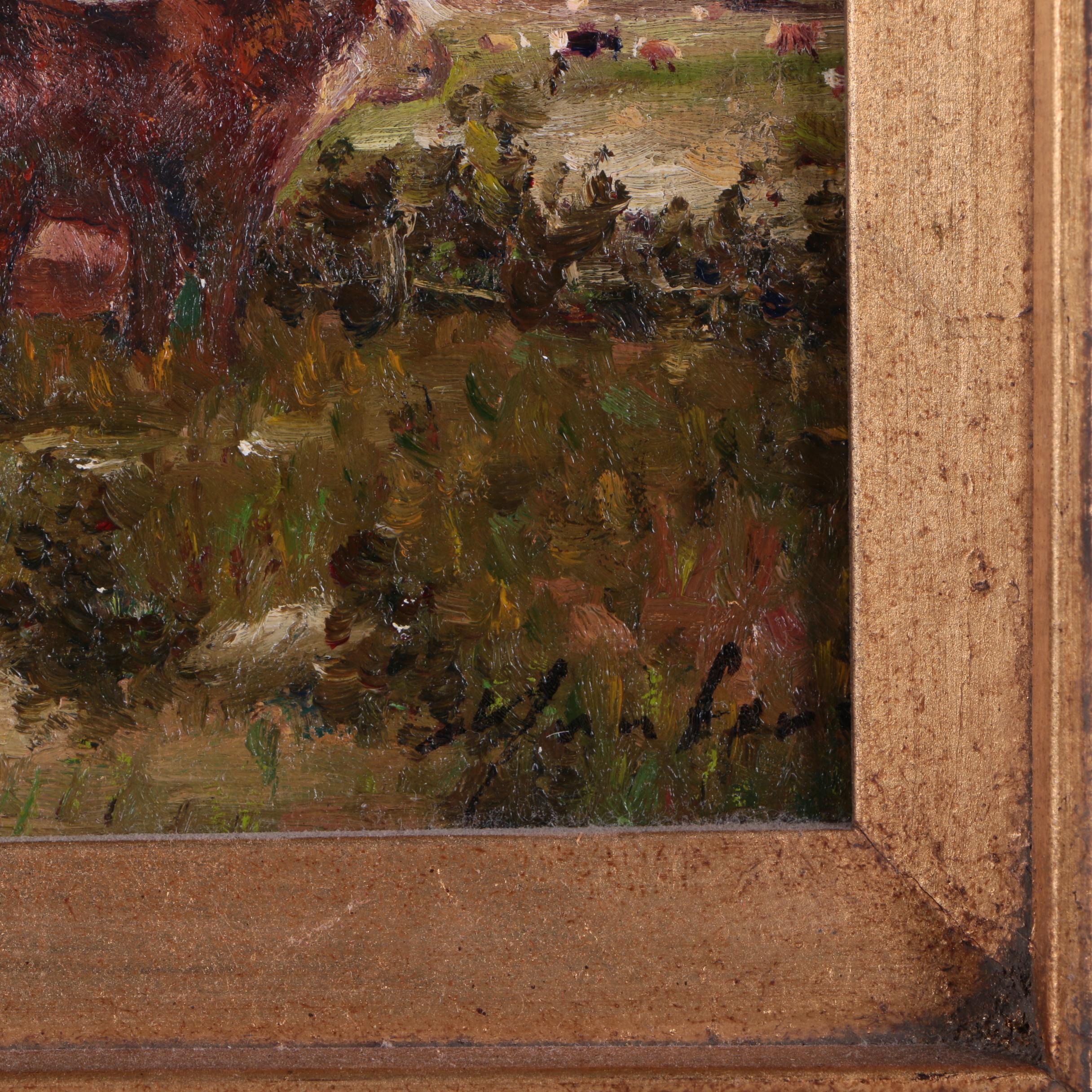 Contemporary Pastoral Landscape Oil Painting on Canvas