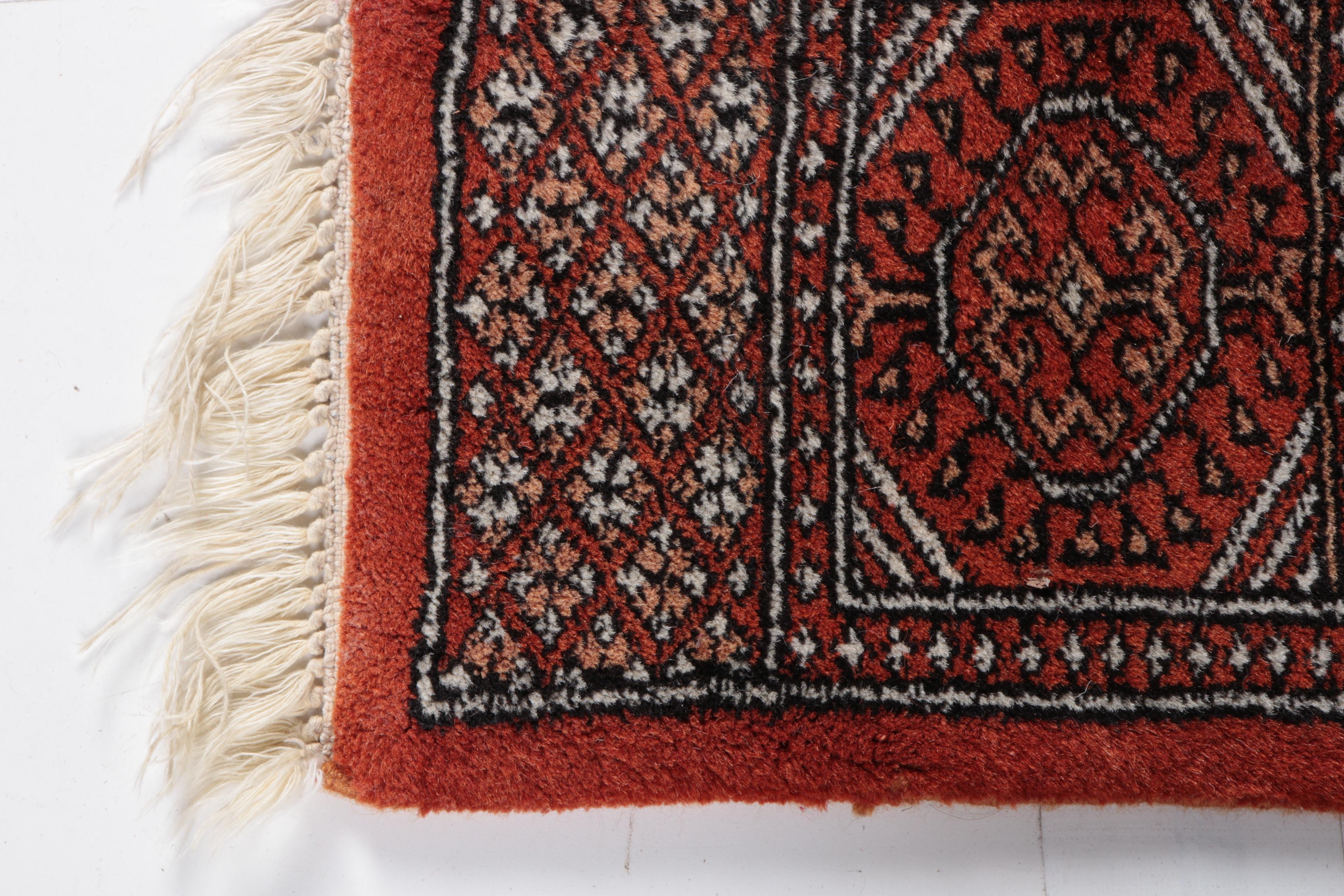 Vintage Hand-Knotted Tekke Bokhara Carpet Runner