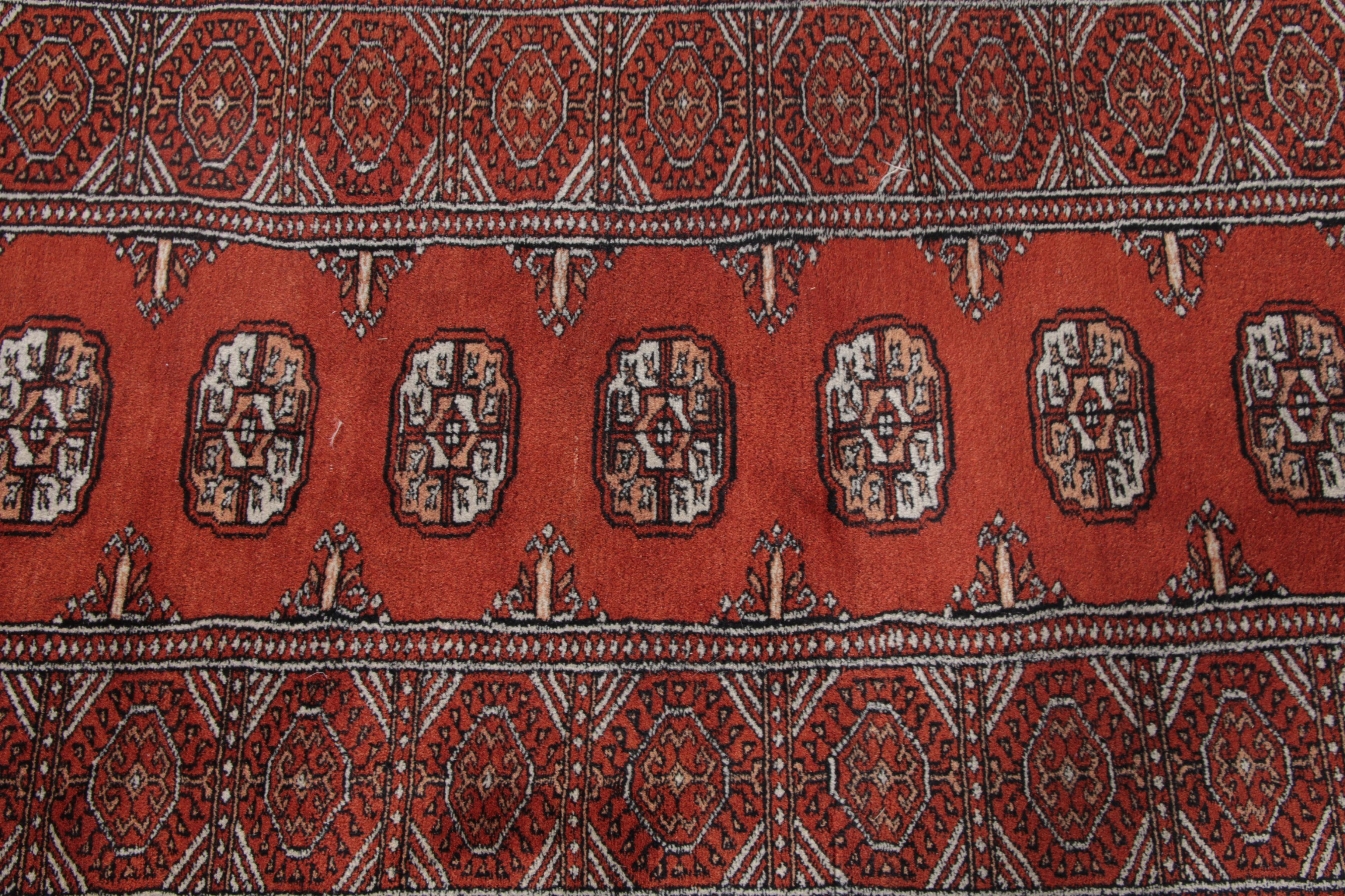 Vintage Hand-Knotted Tekke Bokhara Carpet Runner