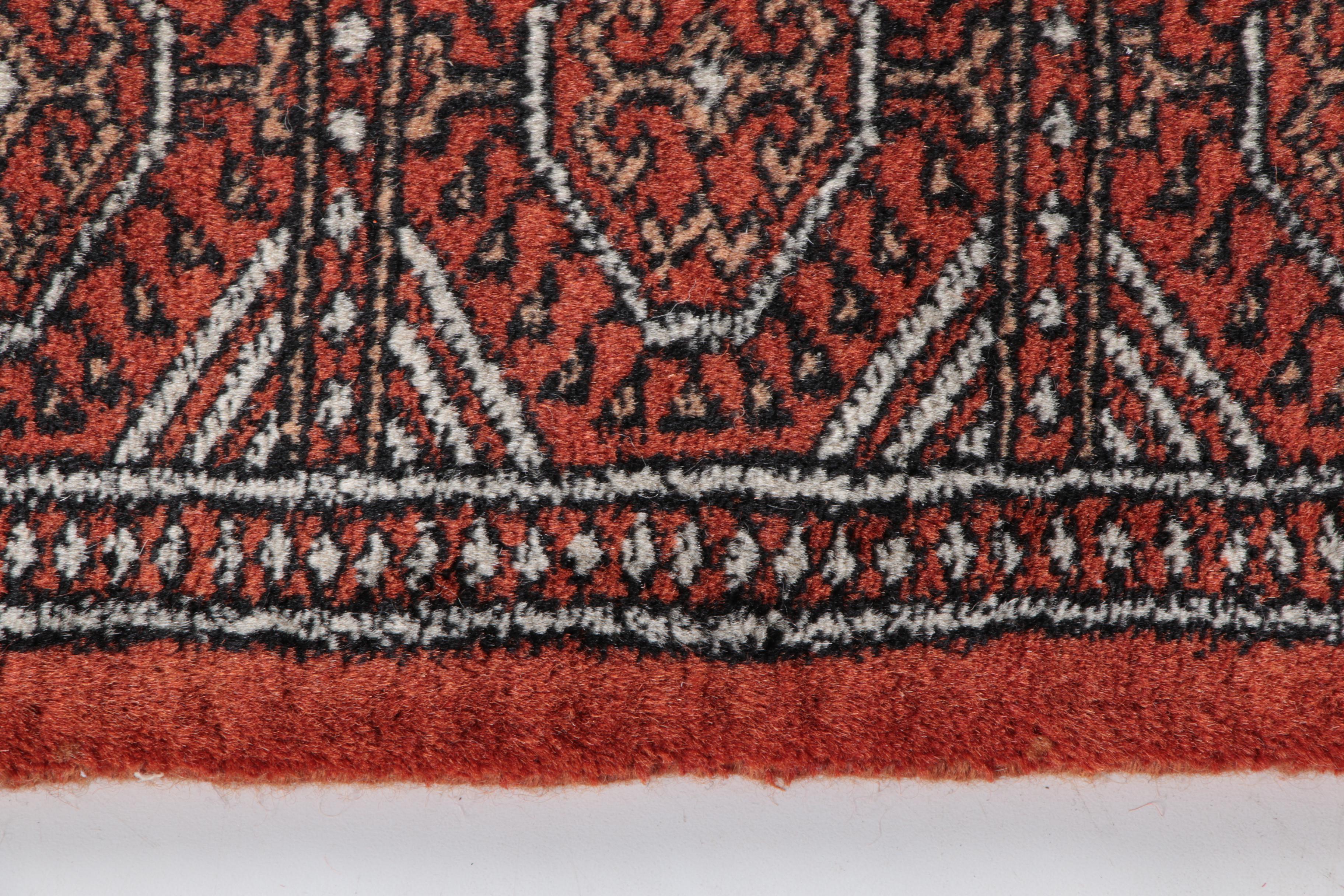Vintage Hand-Knotted Tekke Bokhara Carpet Runner