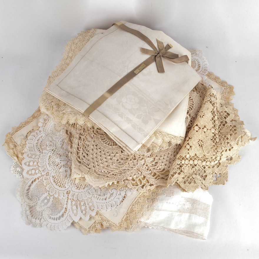 Vintage Off-White Table Linens