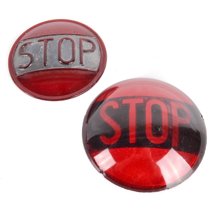 Vintage Glass Brake Light Covers