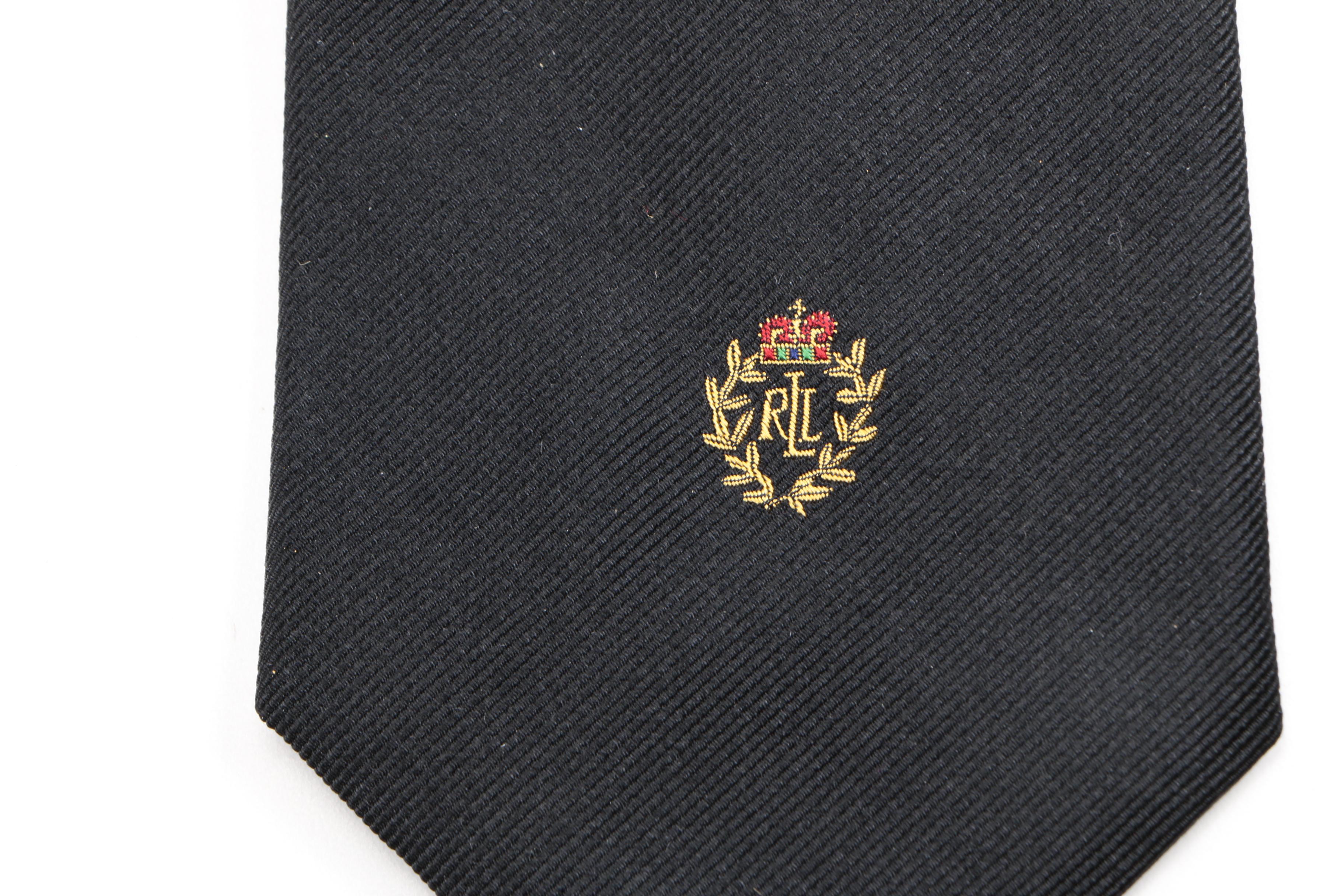 Neckties Including Ralph Lauren and Brooks Brothers