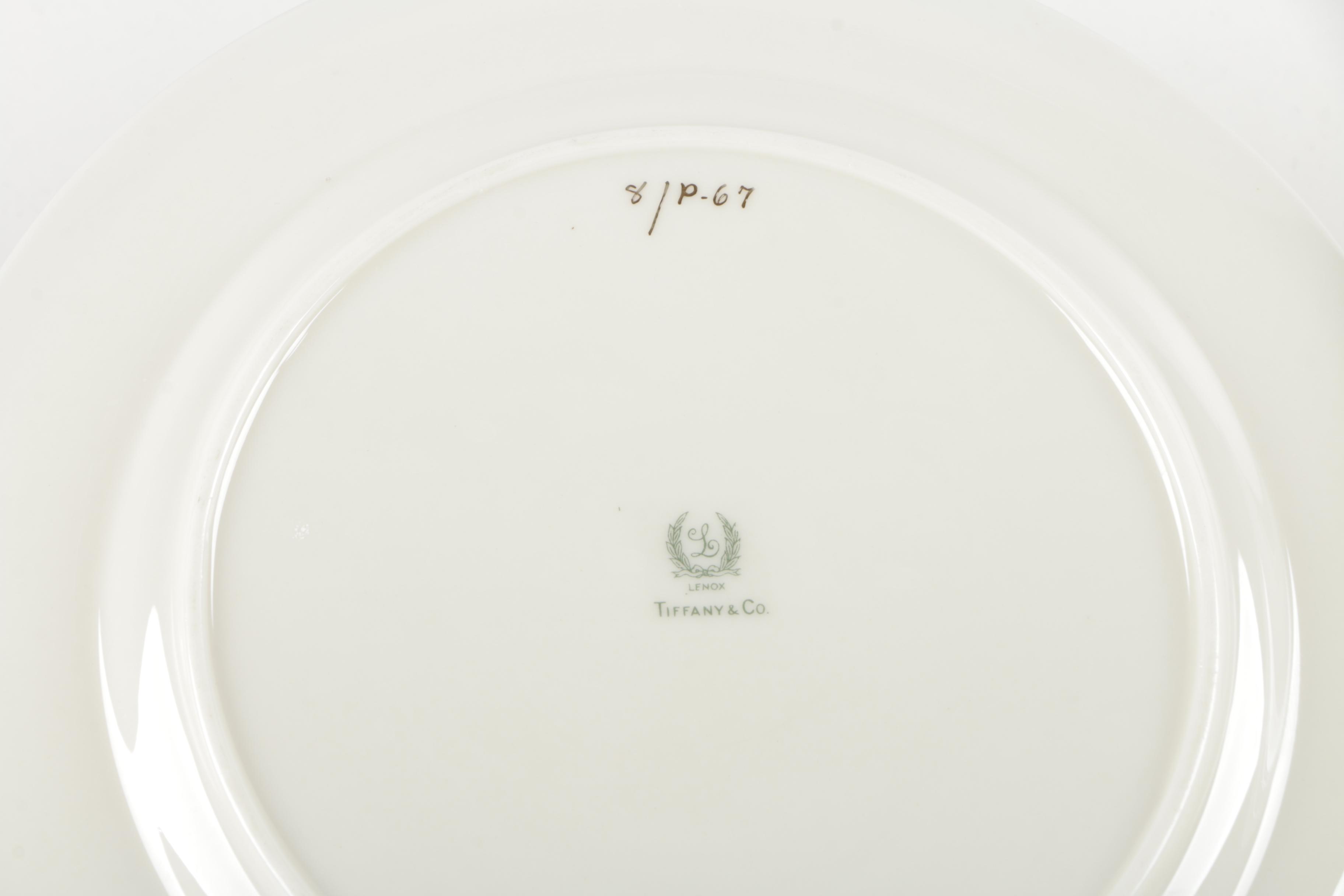 Assorted Tiffany and Lenox Porcelain Plates