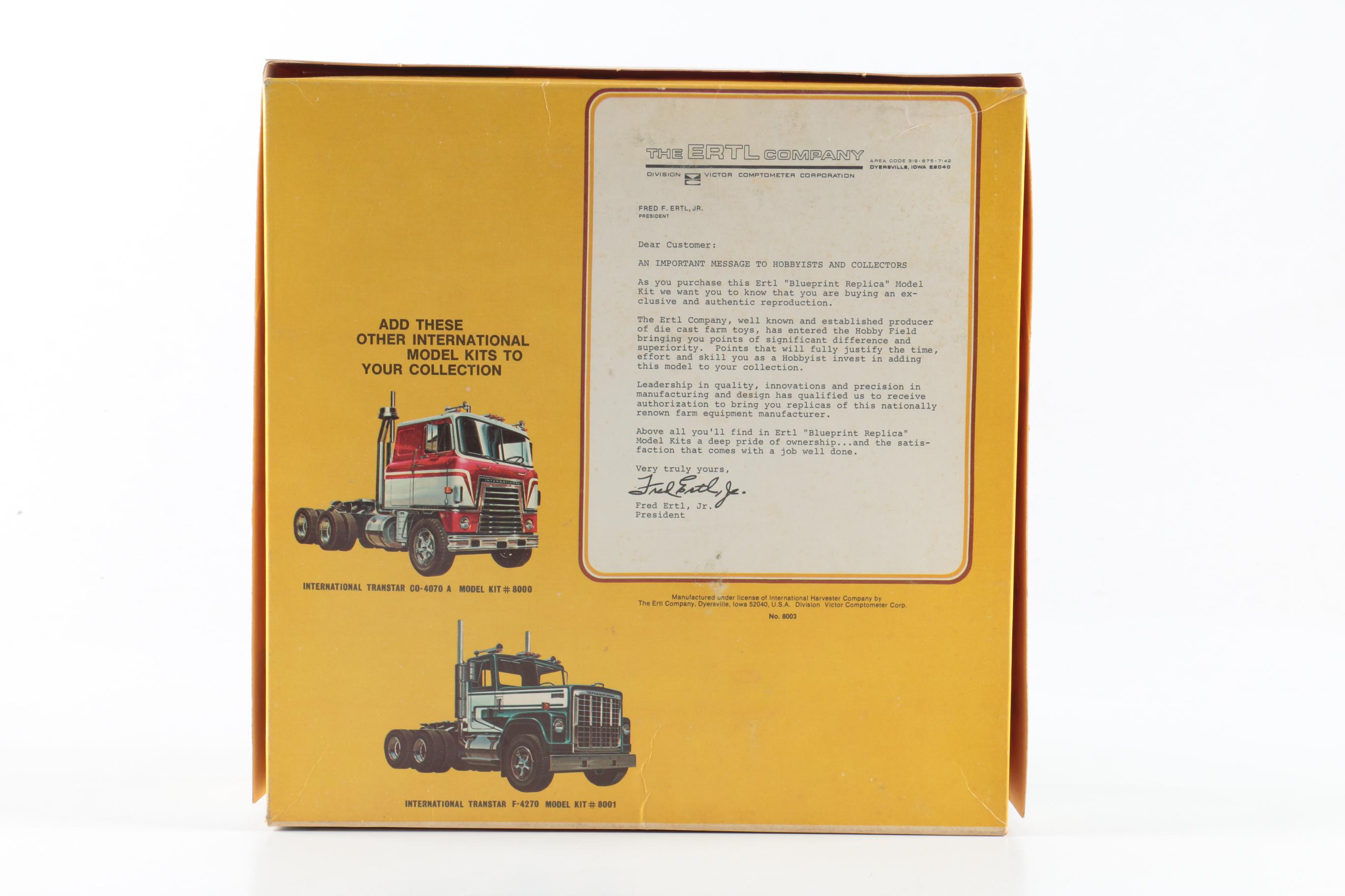 Two Vintage ERTL Model Kits