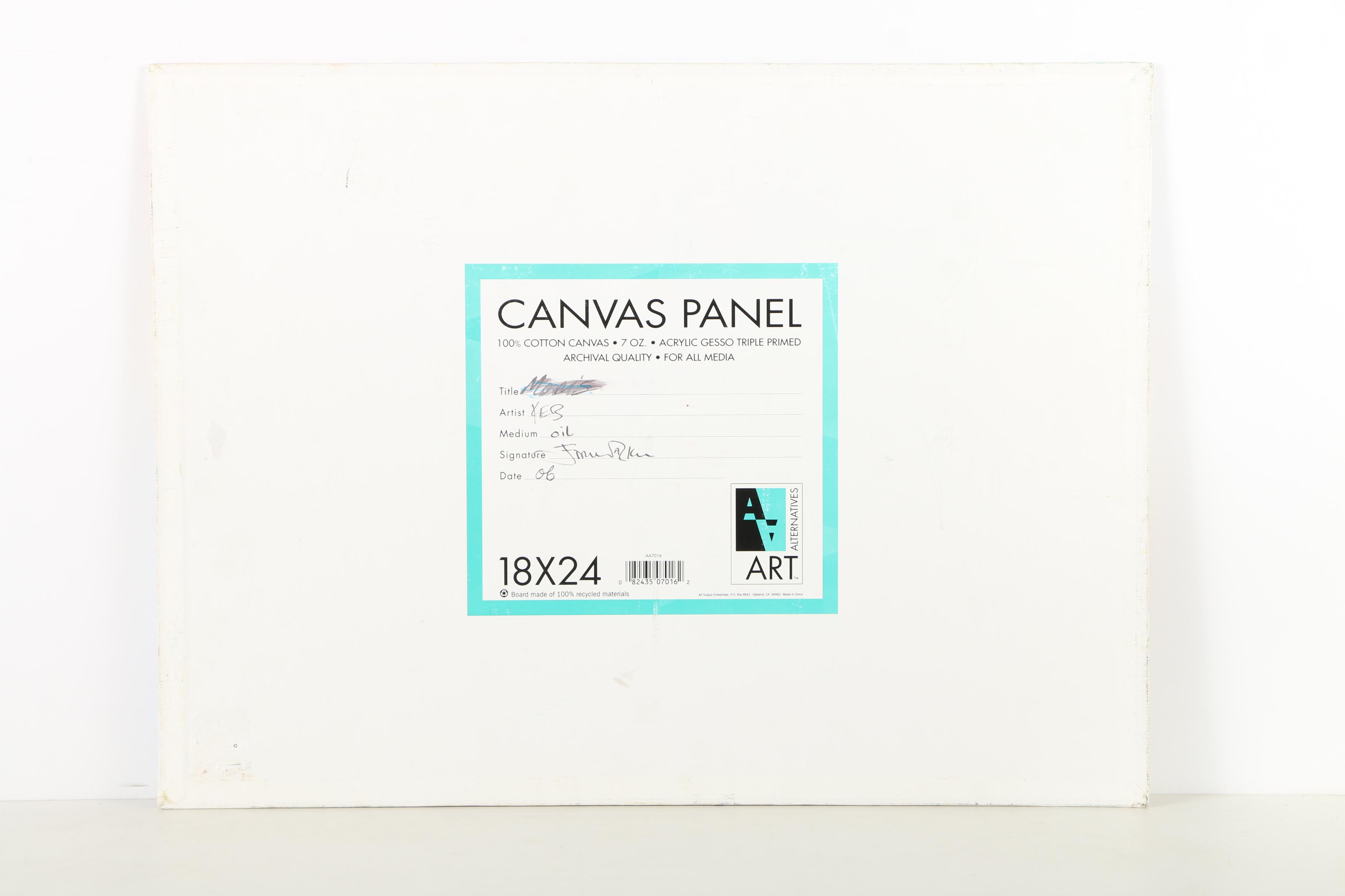 Signed Original Abstract Oil on Canvas Board