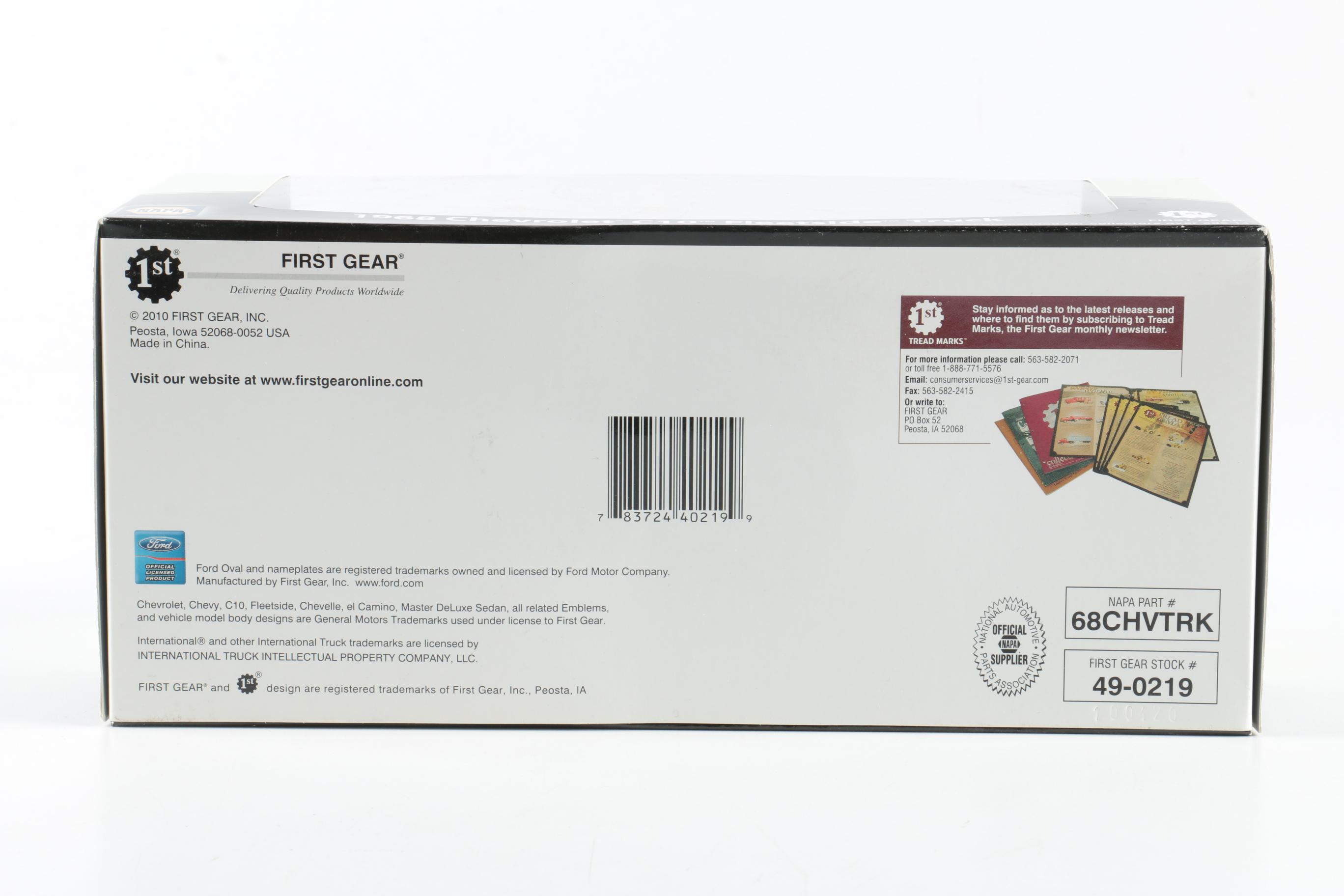 Three NAPA Die-Cast 1968 Chevrolet C10 Fleetside Parts Delivery Trucks