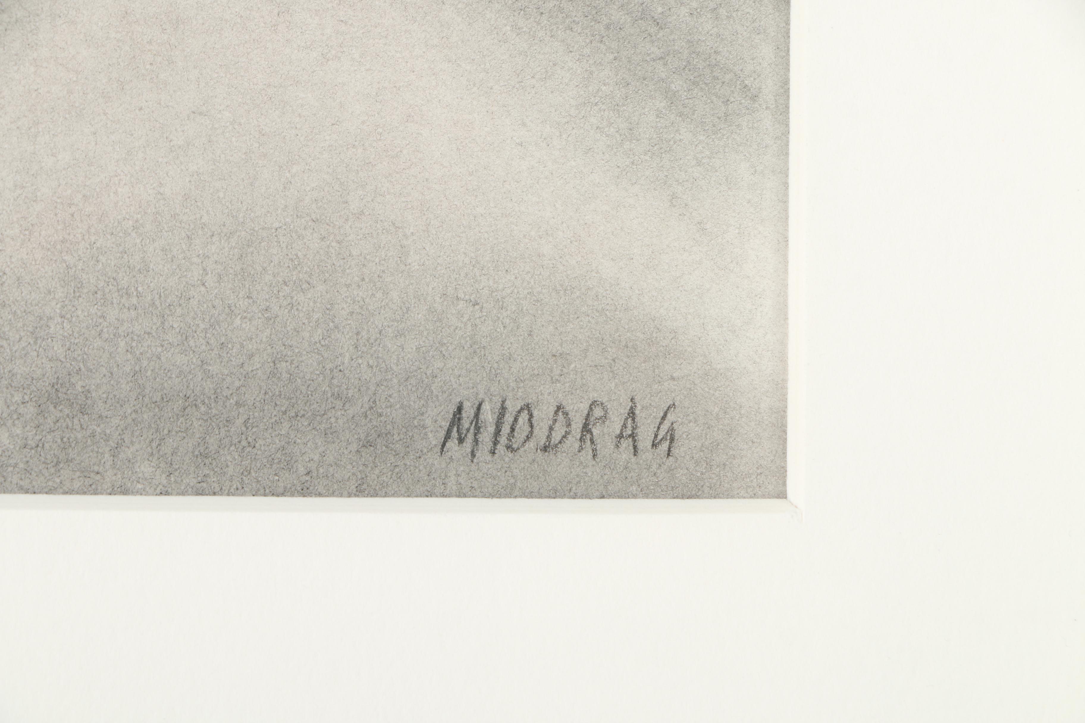 Dordevic Miodrag Pastel Drawing of Buildings