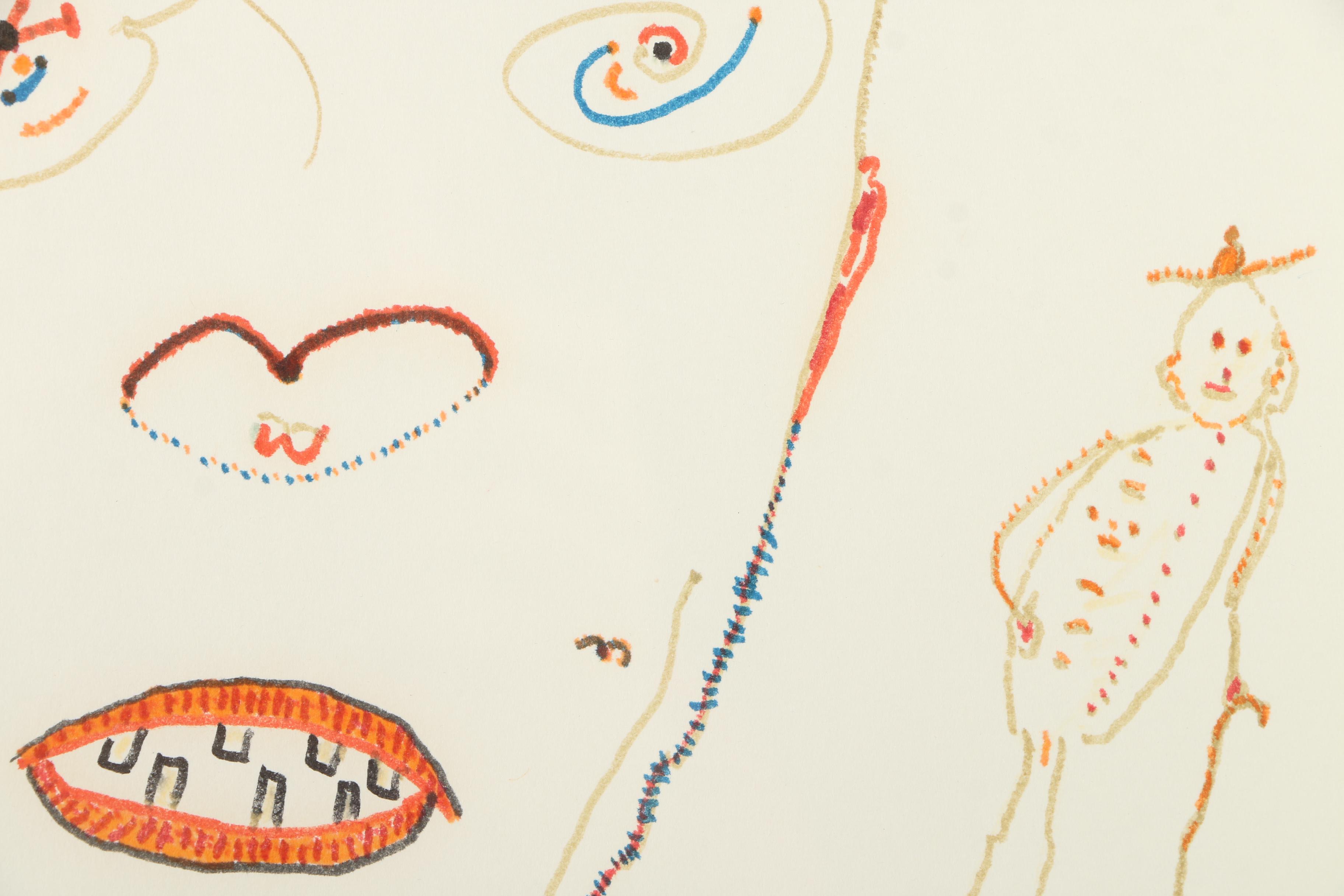 Carl Möhner Mixed Media Drawing "The Bird's King"