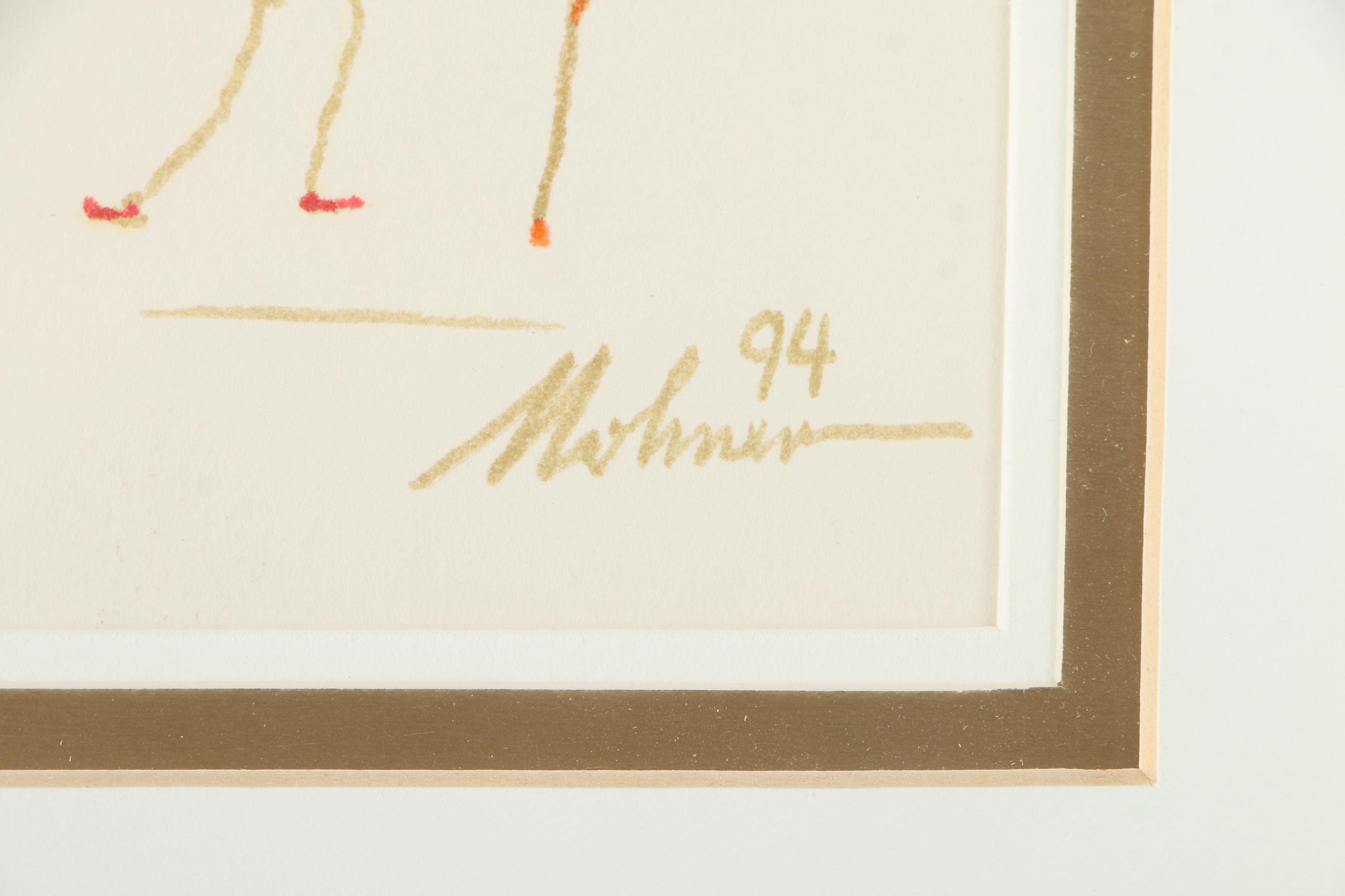 Carl Möhner Mixed Media Drawing "The Bird's King"