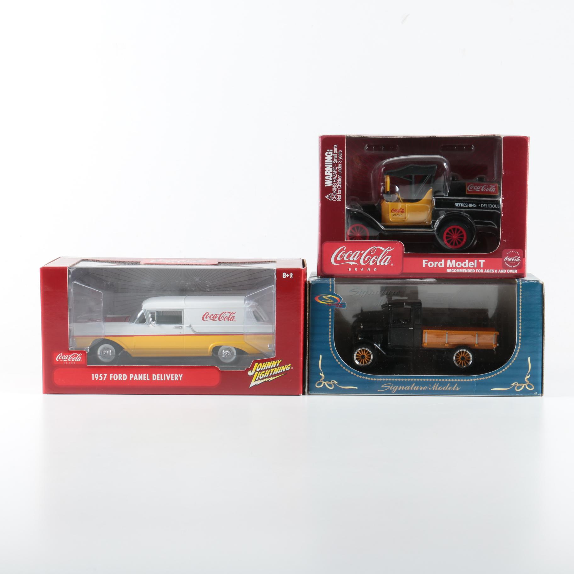 Die-Cast Replica Delivery Vehicles Featuring Coca-Cola