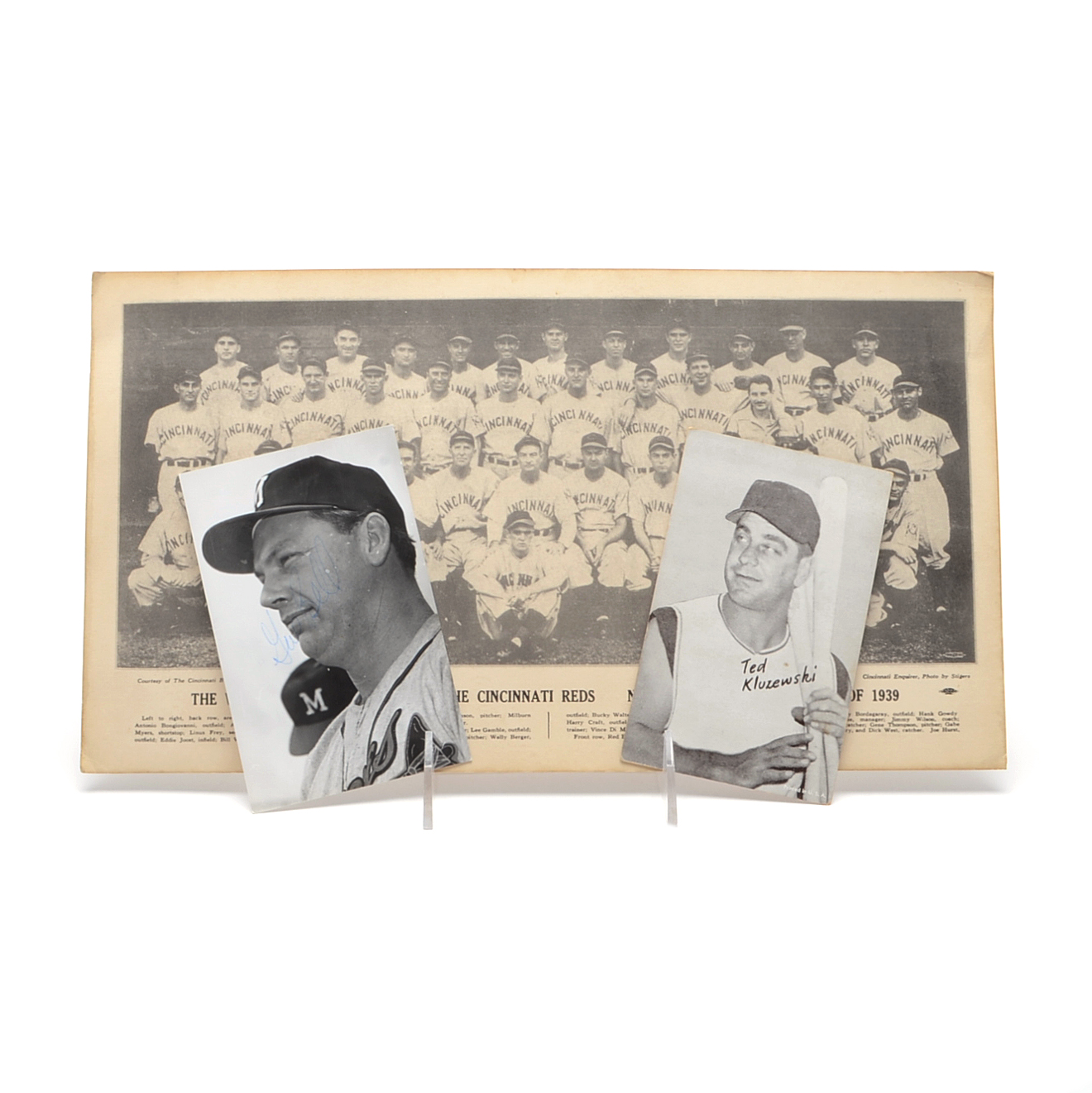 '39 Reds "Wheel Cafe" Menu, Klu Exhibit and Bell Auto Post Card