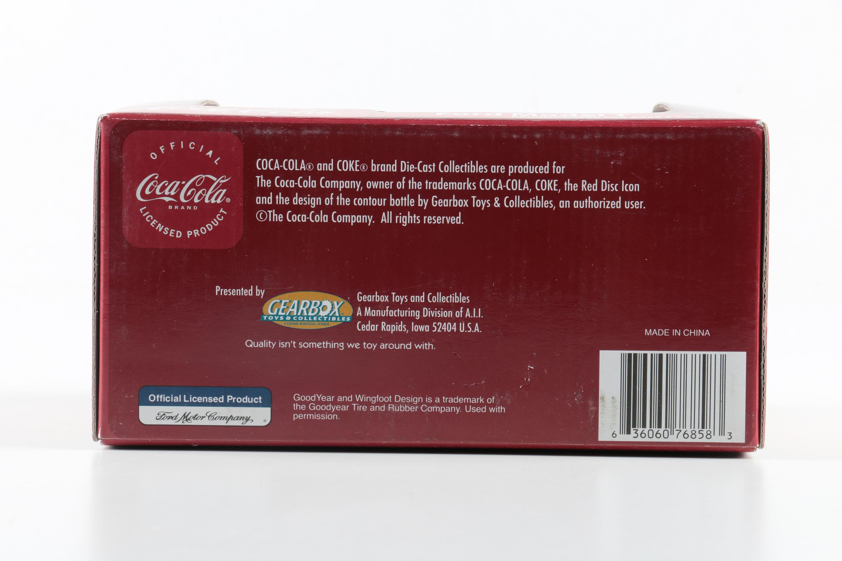 Die-Cast Replica Delivery Vehicles Featuring Coca-Cola