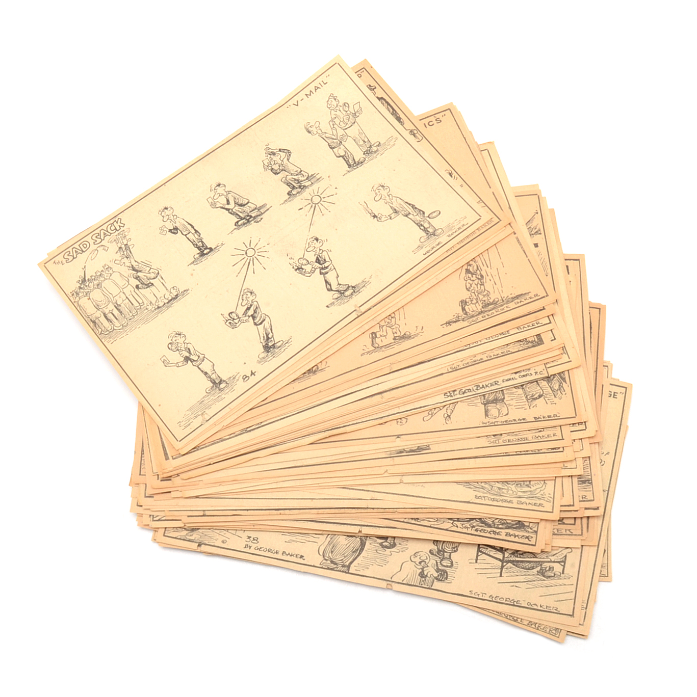 1944 "Sad Sack" Newspaper Comic Pages