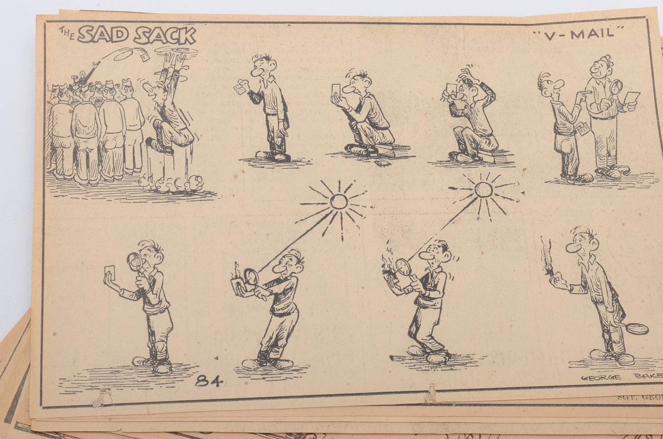 1944 "Sad Sack" Newspaper Comic Pages