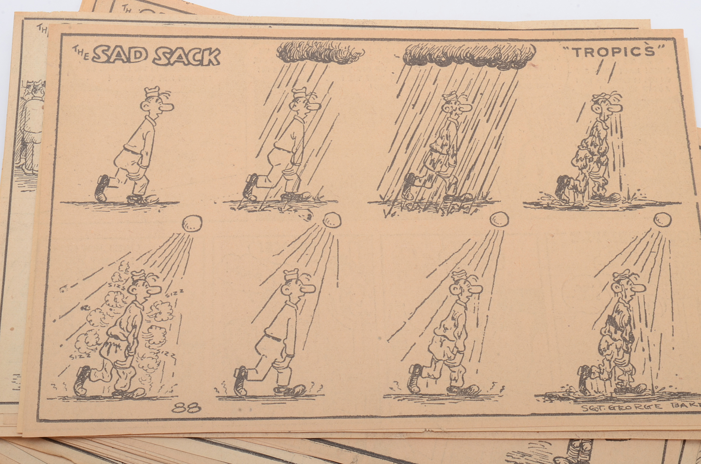 1944 "Sad Sack" Newspaper Comic Pages