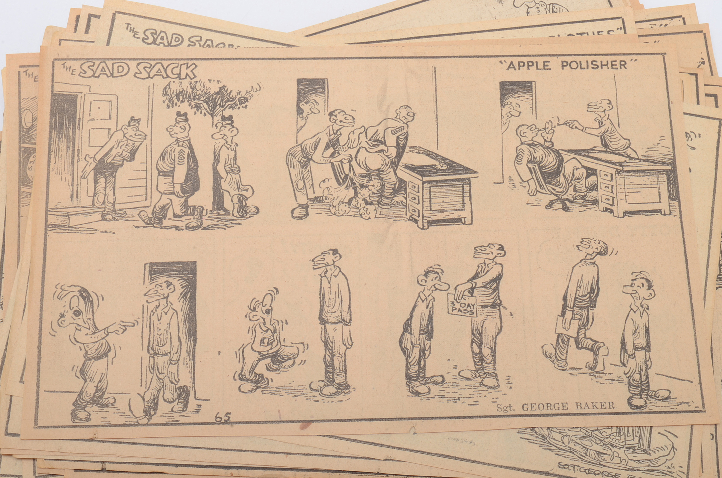 1944 "Sad Sack" Newspaper Comic Pages