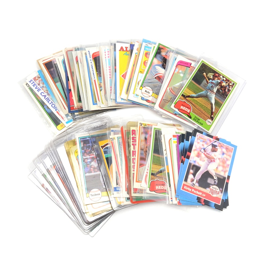 1980s Baseball Card Collection With Hall Of Fame and Star Players