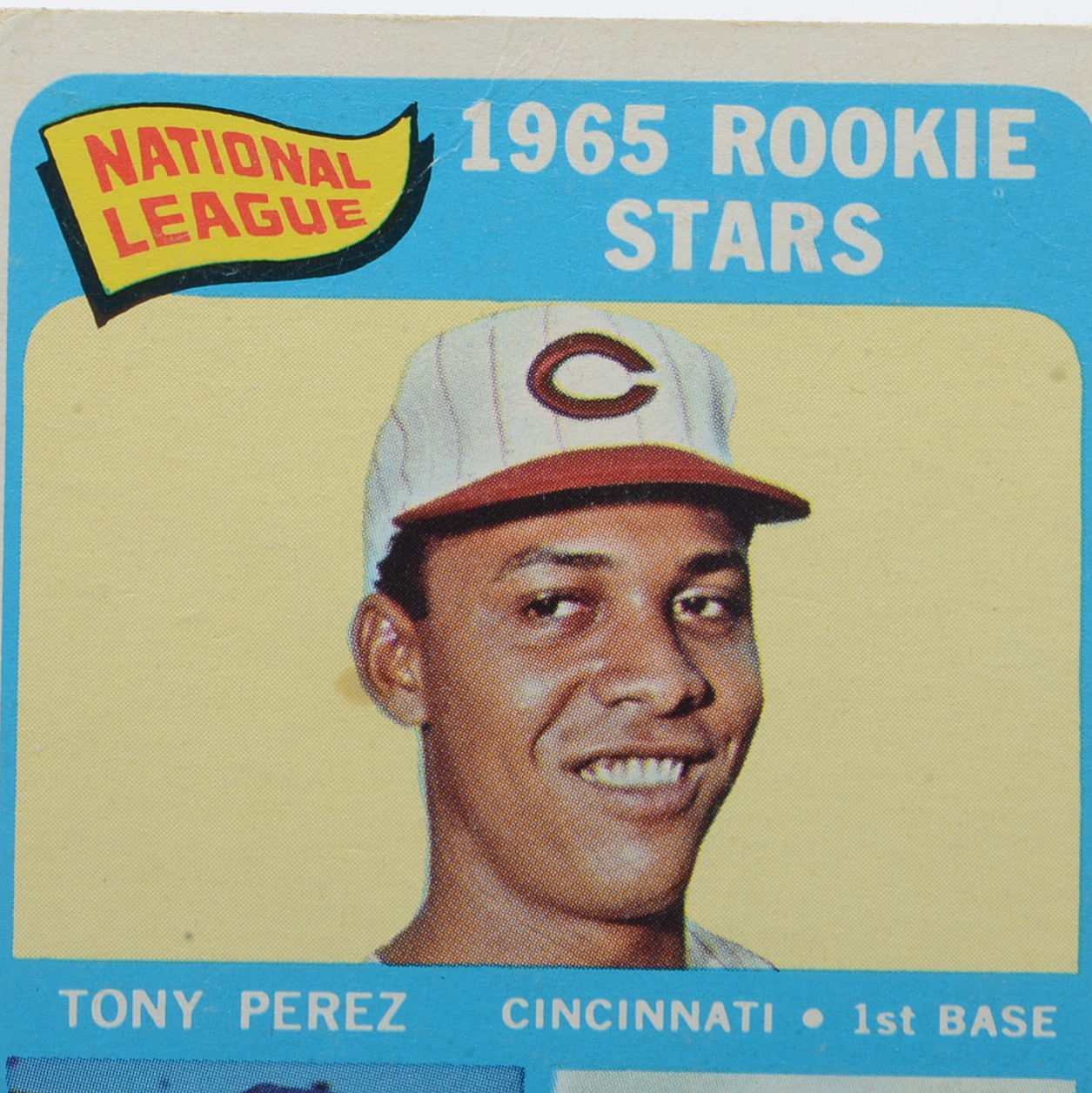 1965 Tony Perez Topps "Rookie" Baseball Card