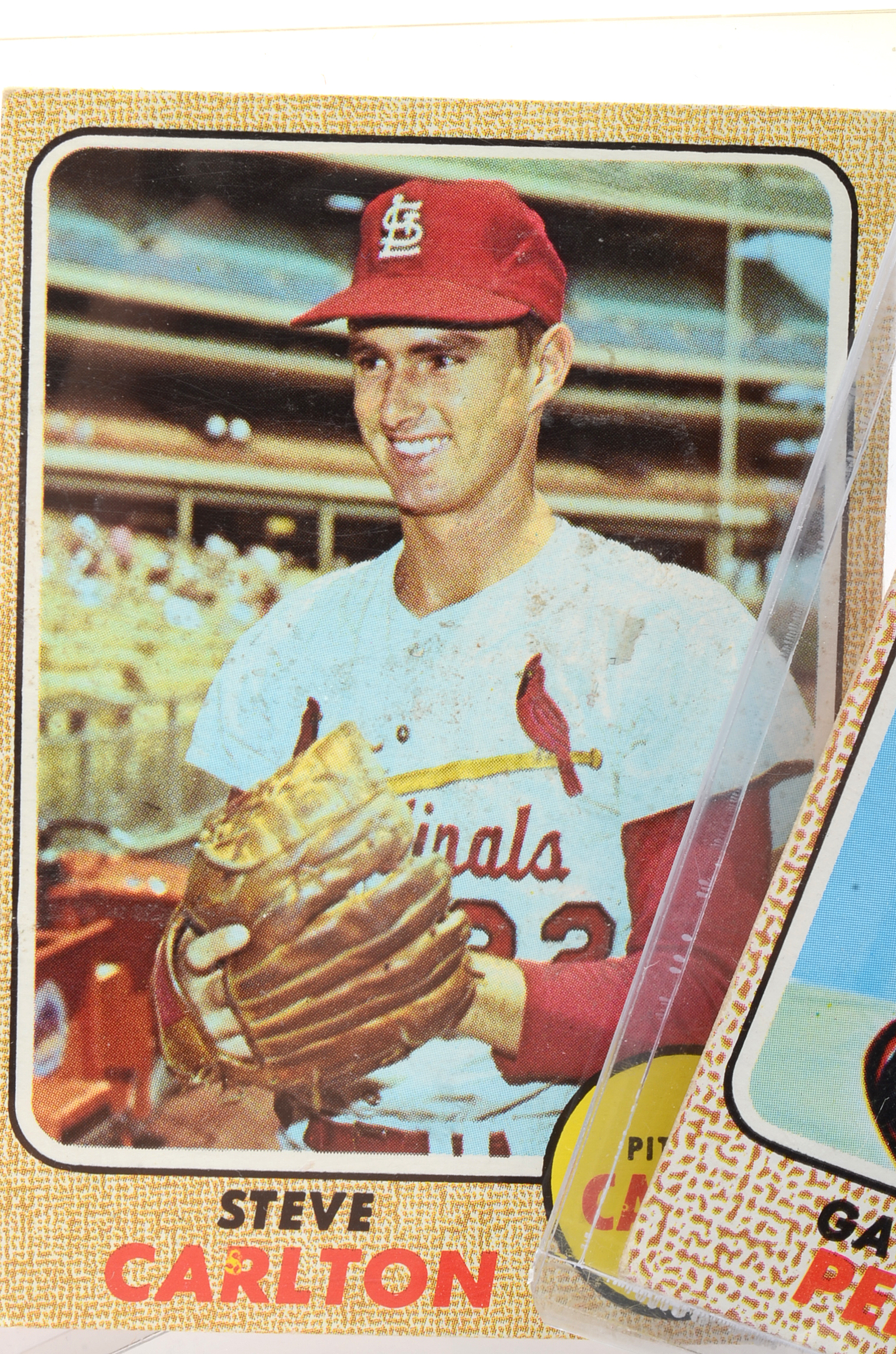 Perry, McLain, and Carlton 1968 Topps Baseball Cards