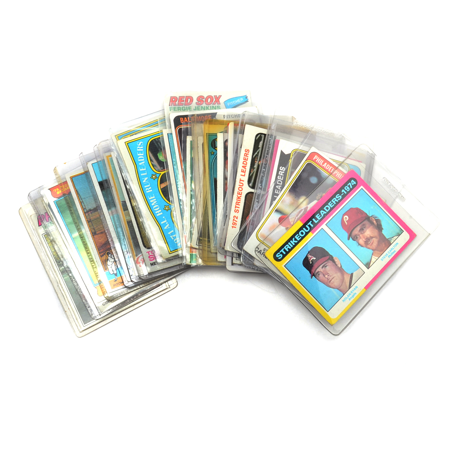 Thirty-Five 1970s Topps Baseball Cards With Hall Of Fame Players