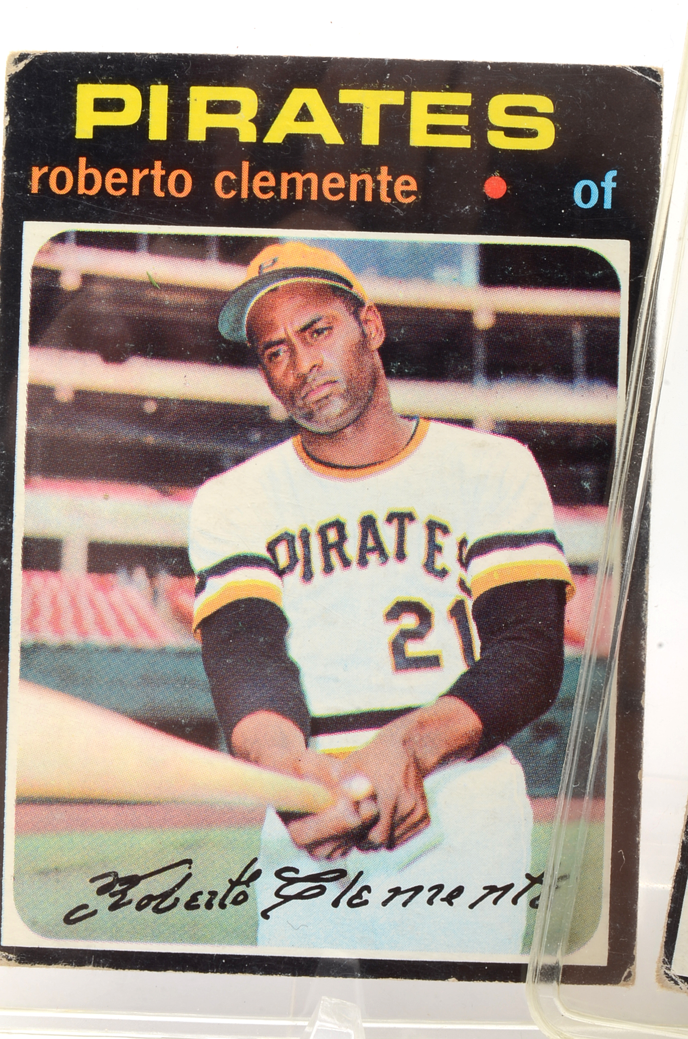1971 Roberto Clemente and Ernie Banks Topps Baseball Cards