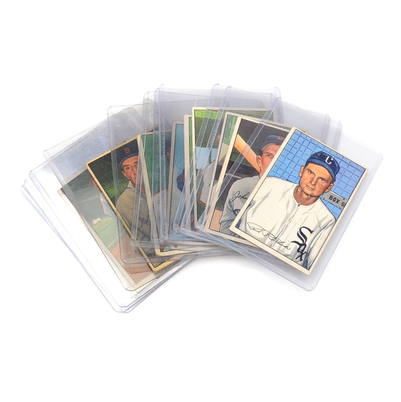 Eleven 1952 Bowman Baseball Player Cards