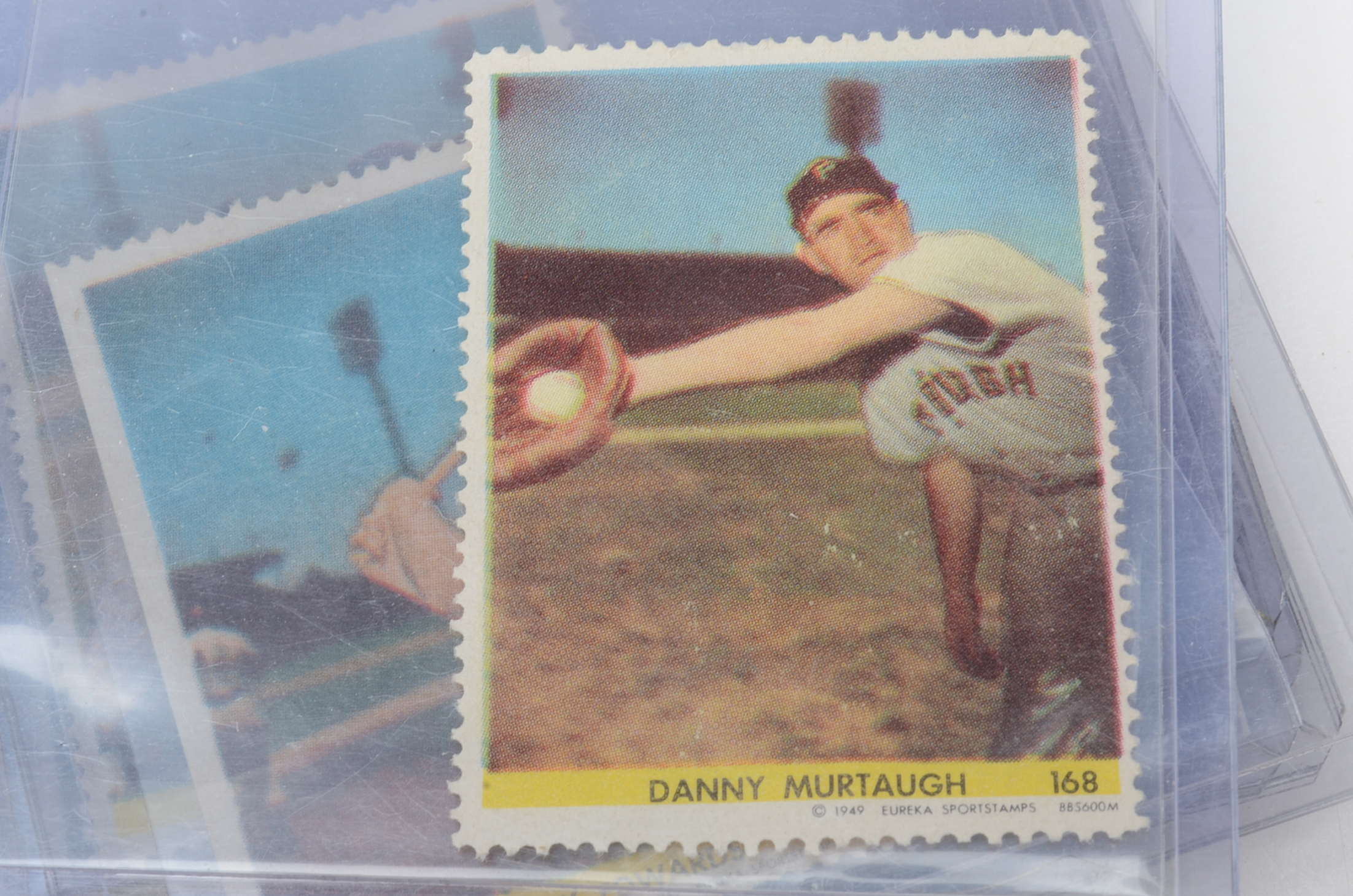 Fourteen 1949 Eureka Baseball Player Stamps
