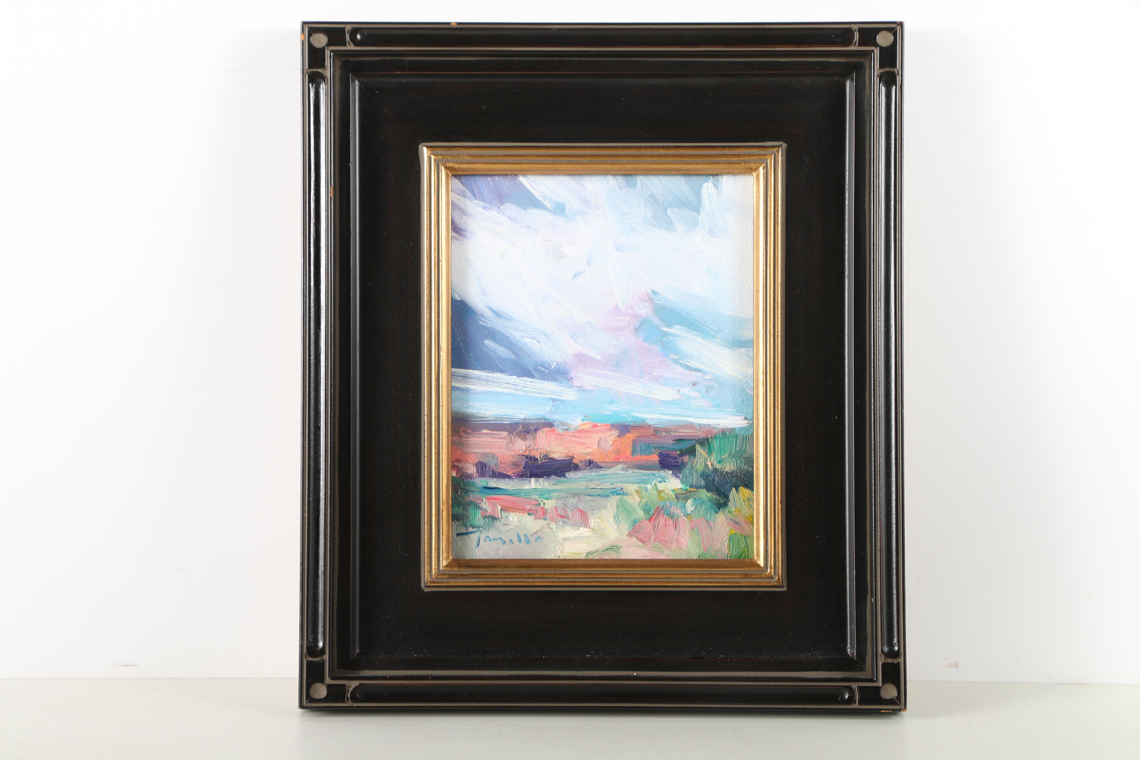 Three Original Jose Trujillo Impressionist Oil Paintings on Canvas Board