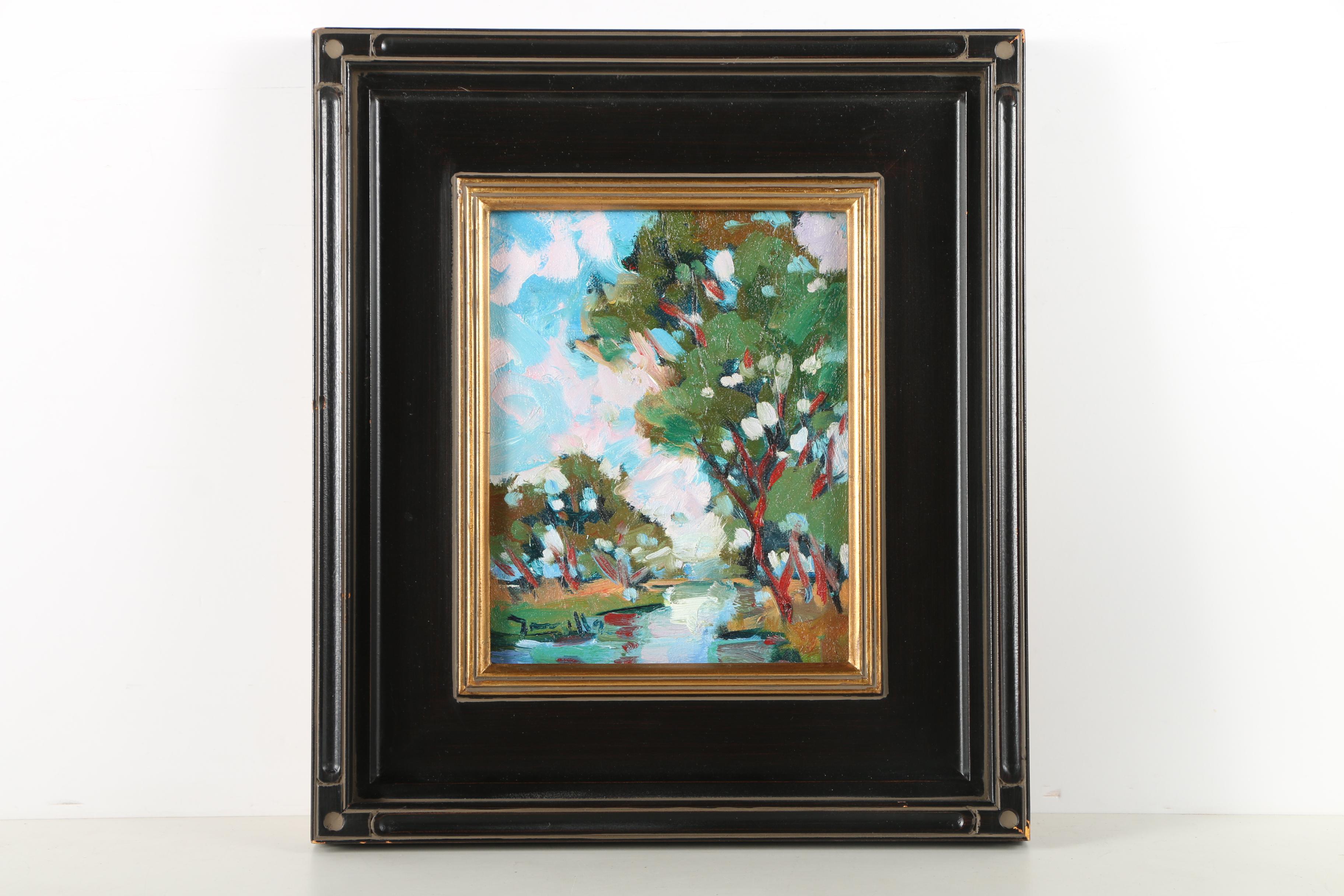 Three Original Jose Trujillo Impressionist Oil Paintings on Canvas Board