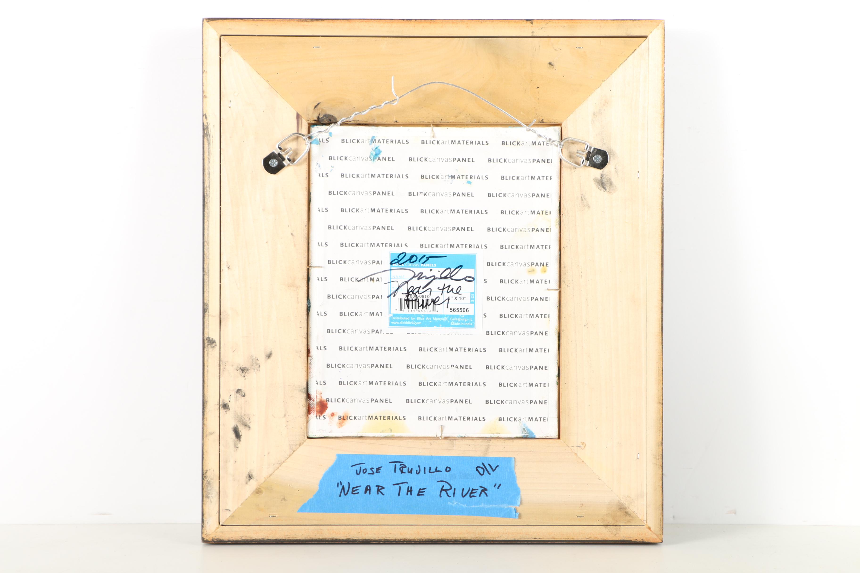 Three Original Jose Trujillo Impressionist Oil Paintings on Canvas Board