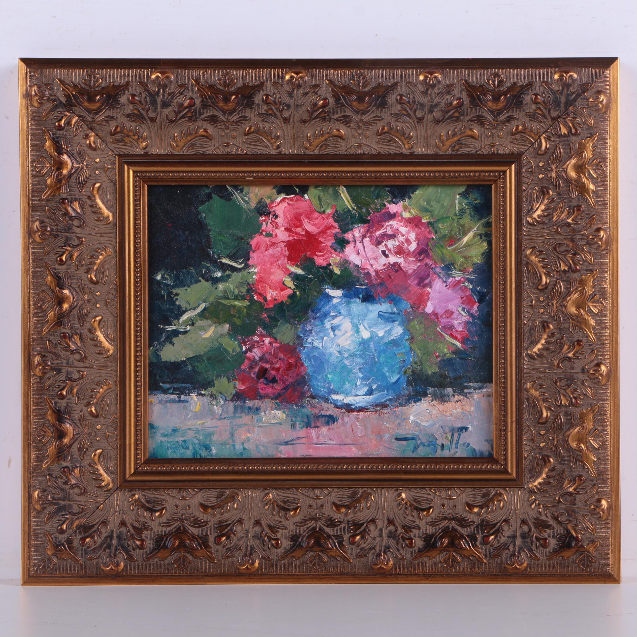 Jose Trujillo Impressionist Still Life Oil Paintings