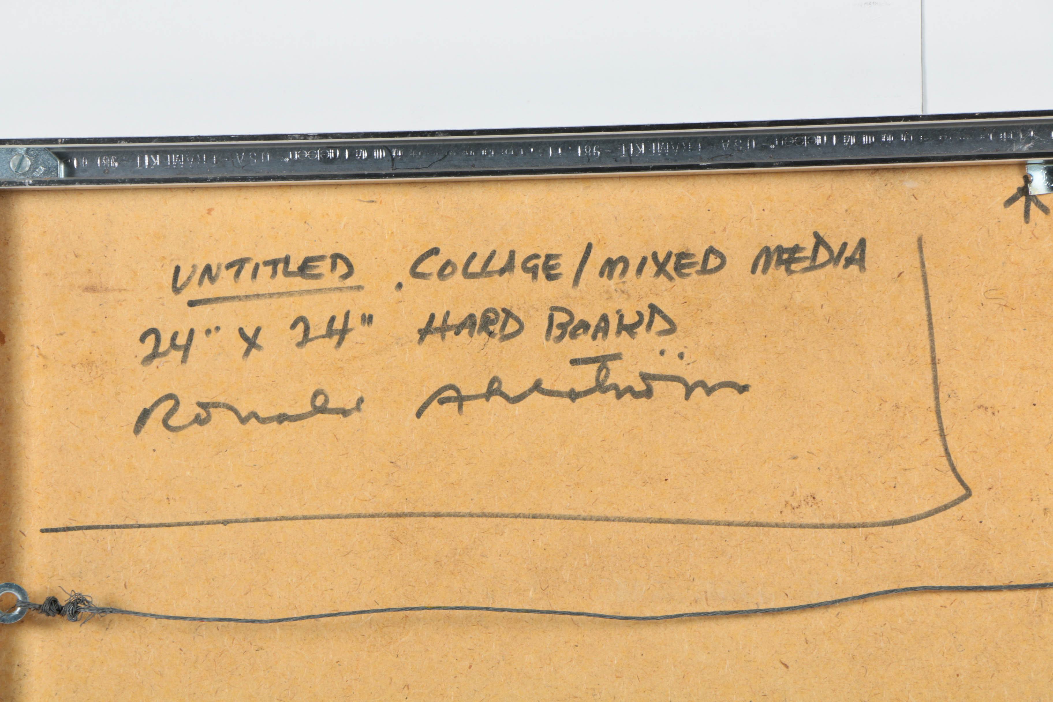 Ronald Ahlström Collage Mixed Media on Board  "Untitled"