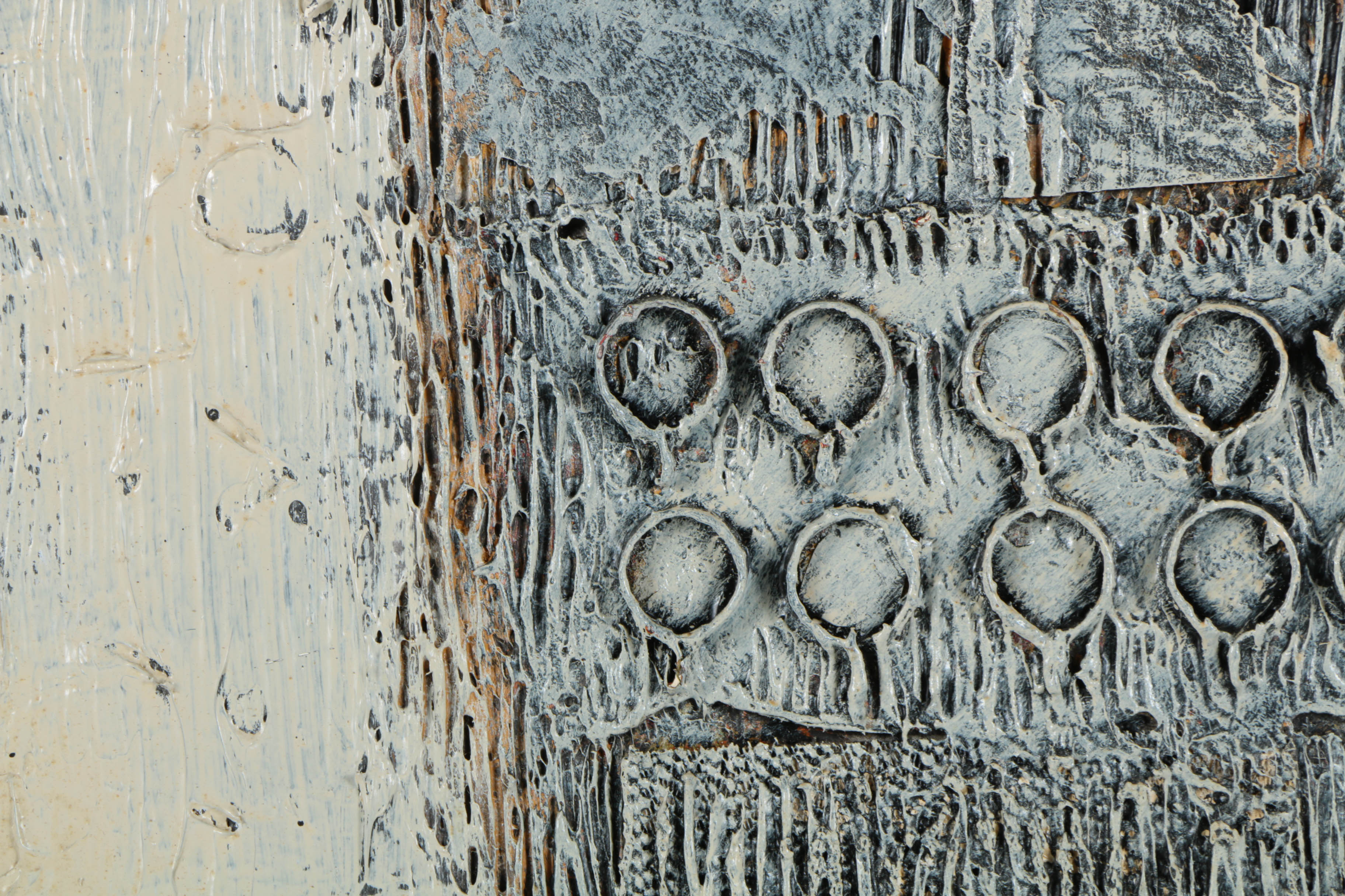 Ronald Ahlström Mixed Media Collage on Board  "Untitled"