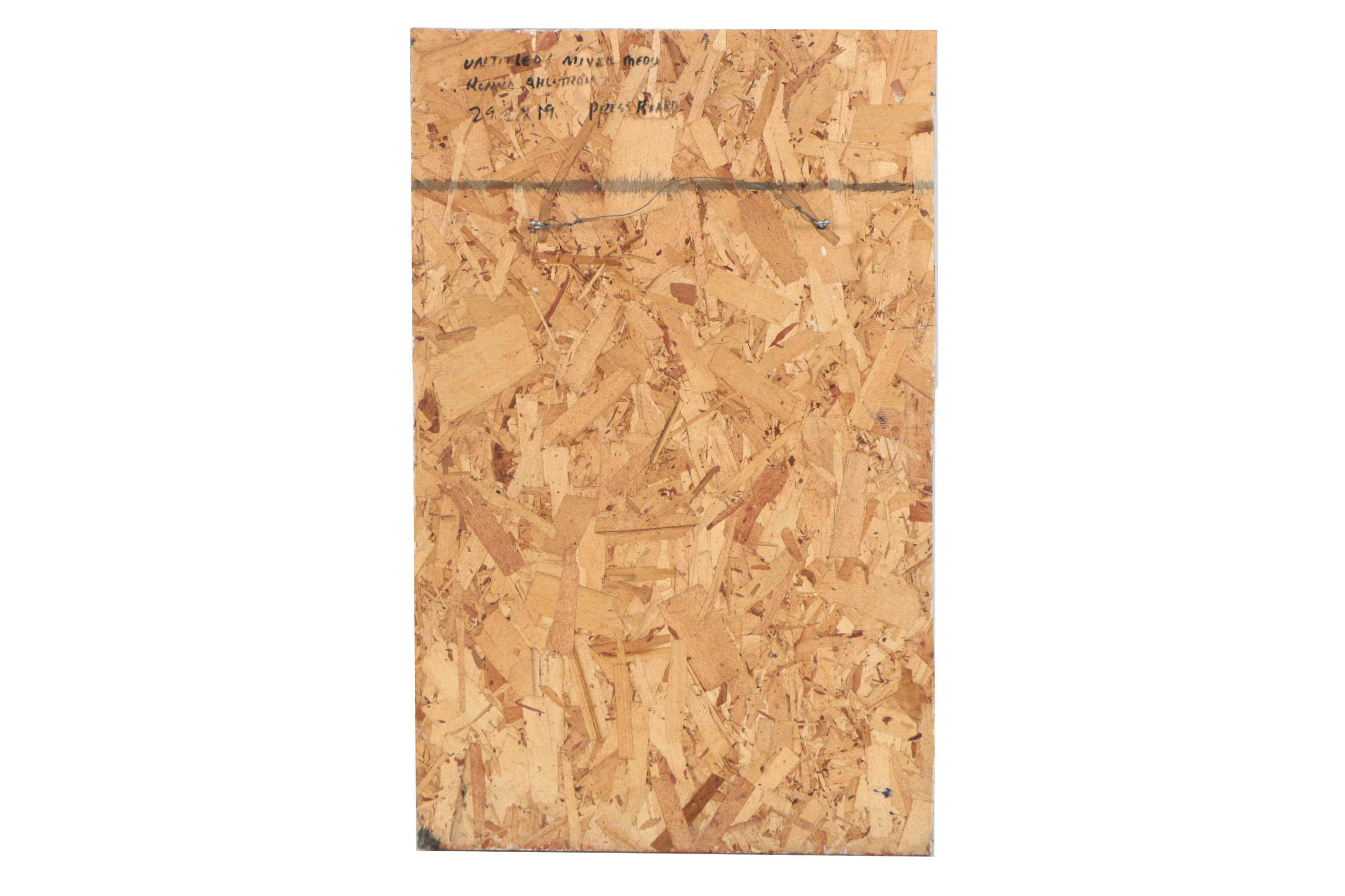 Ronald Ahlström Abstract Mixed Media Composition on Pressed Board "Untitled"