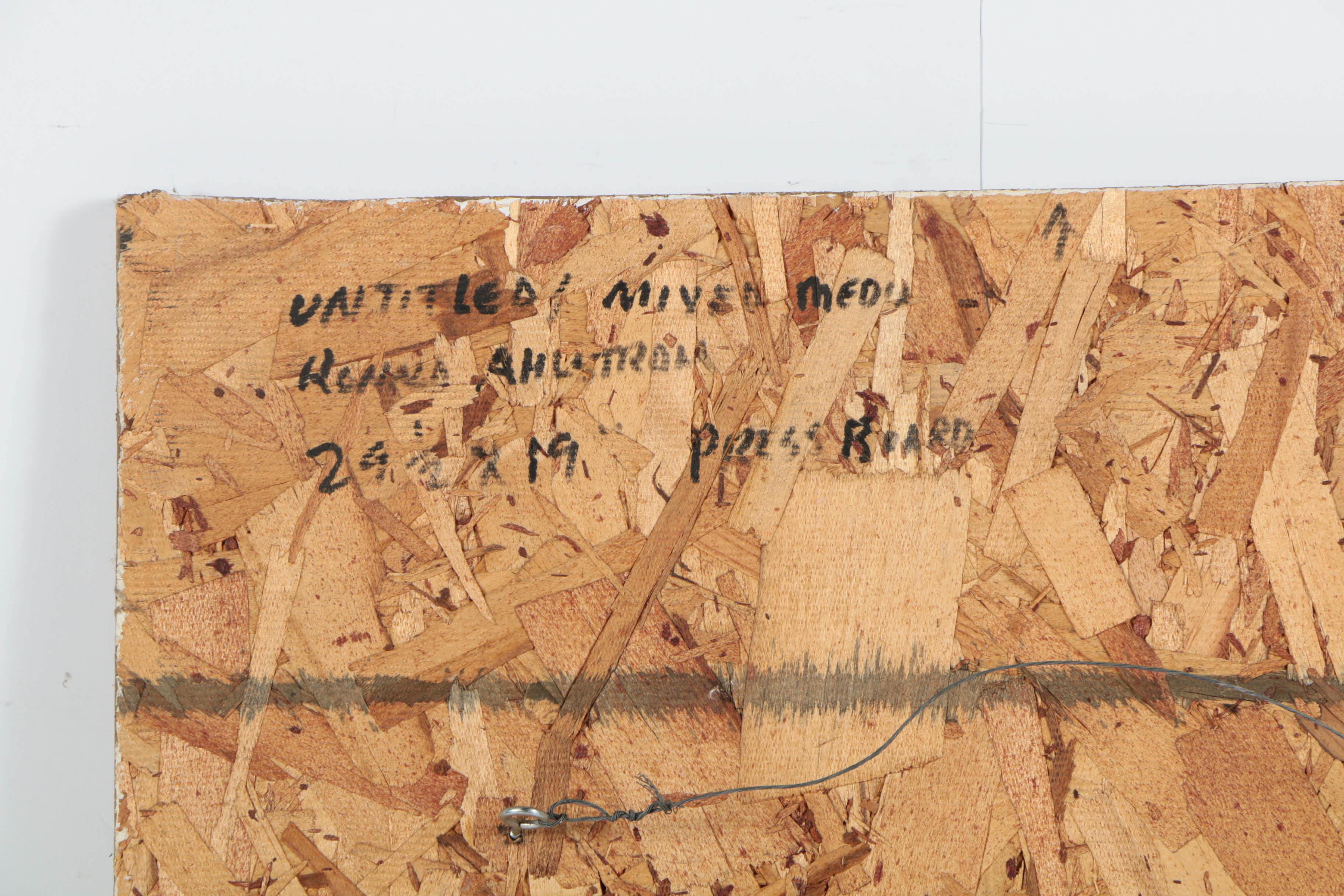 Ronald Ahlström Abstract Mixed Media Composition on Pressed Board "Untitled"