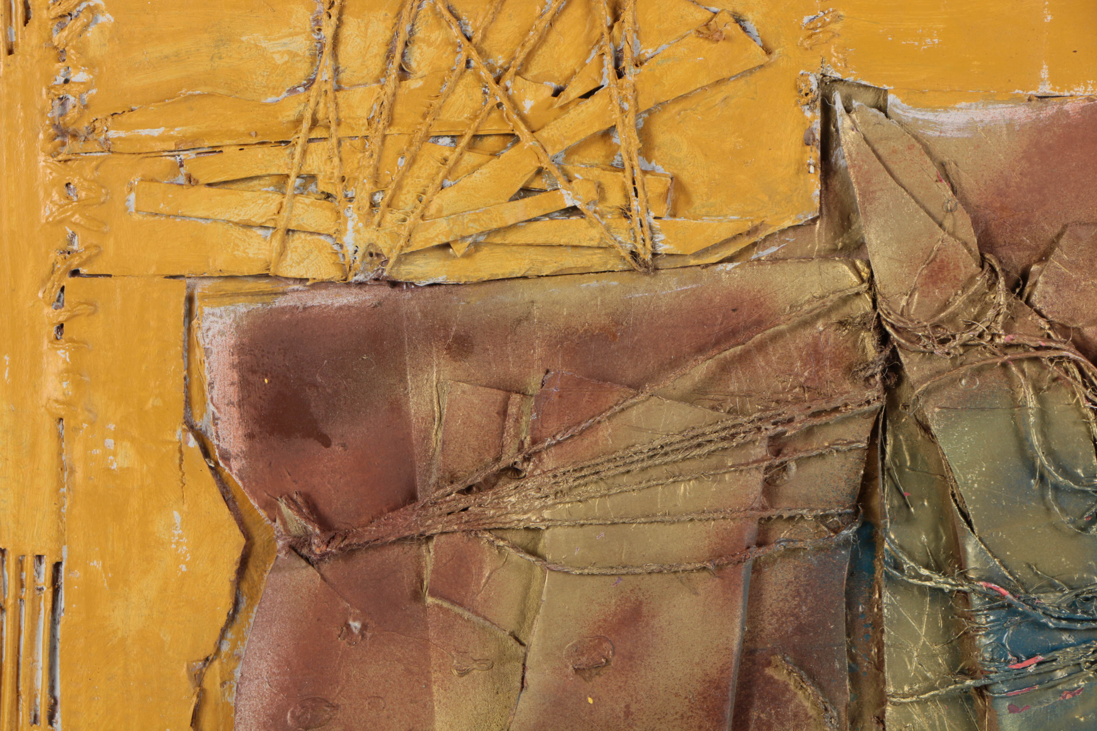 Ronald Ahlström Abstract Mixed Media Collage on Canvas