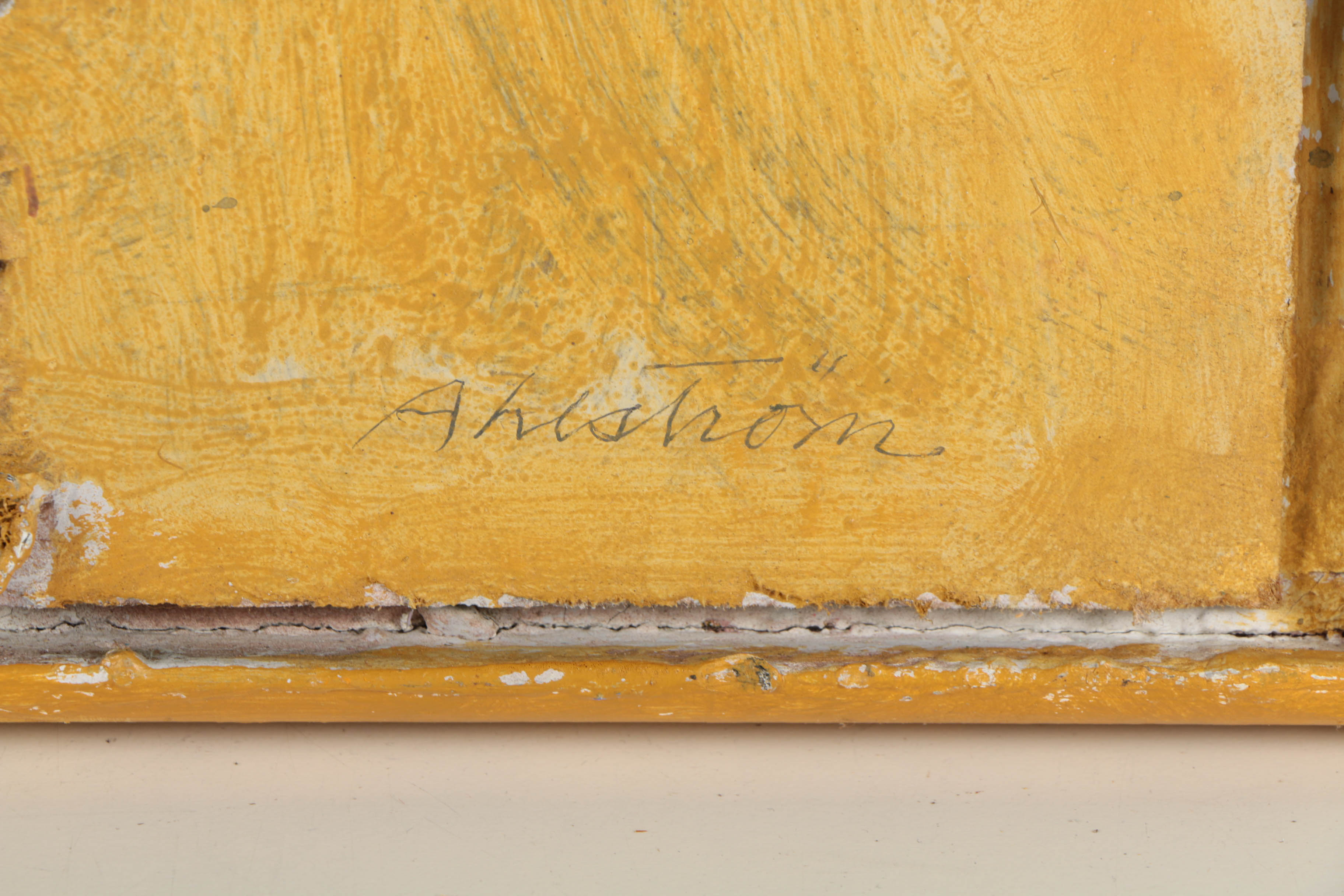 Ronald Ahlström Abstract Mixed Media Collage on Canvas